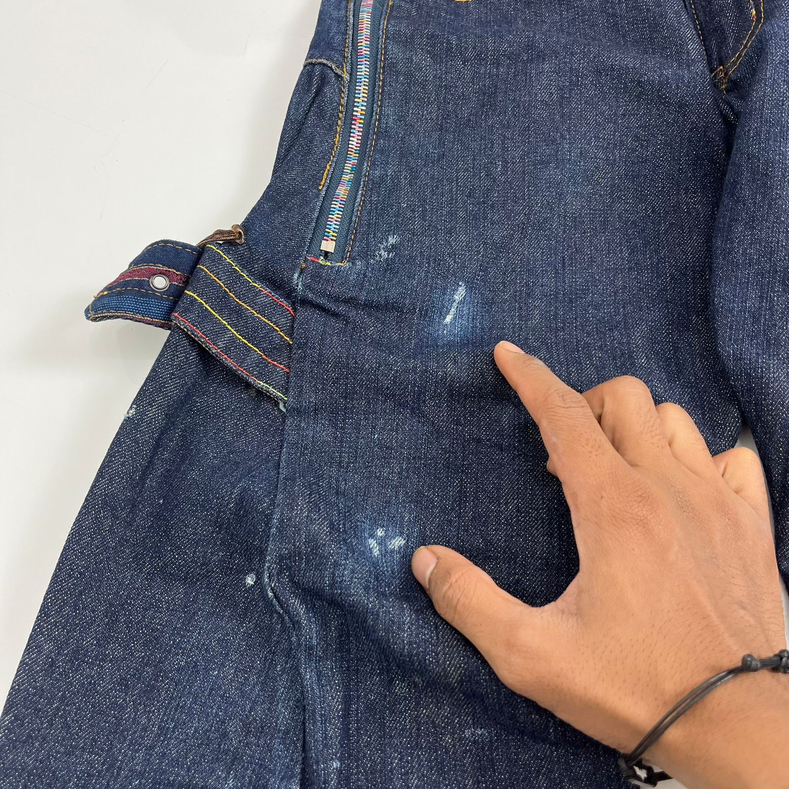 Number (N)ine Japanese Brand Breathmint Double Waist Denim Pants Size US 31 - 7 Thumbnail