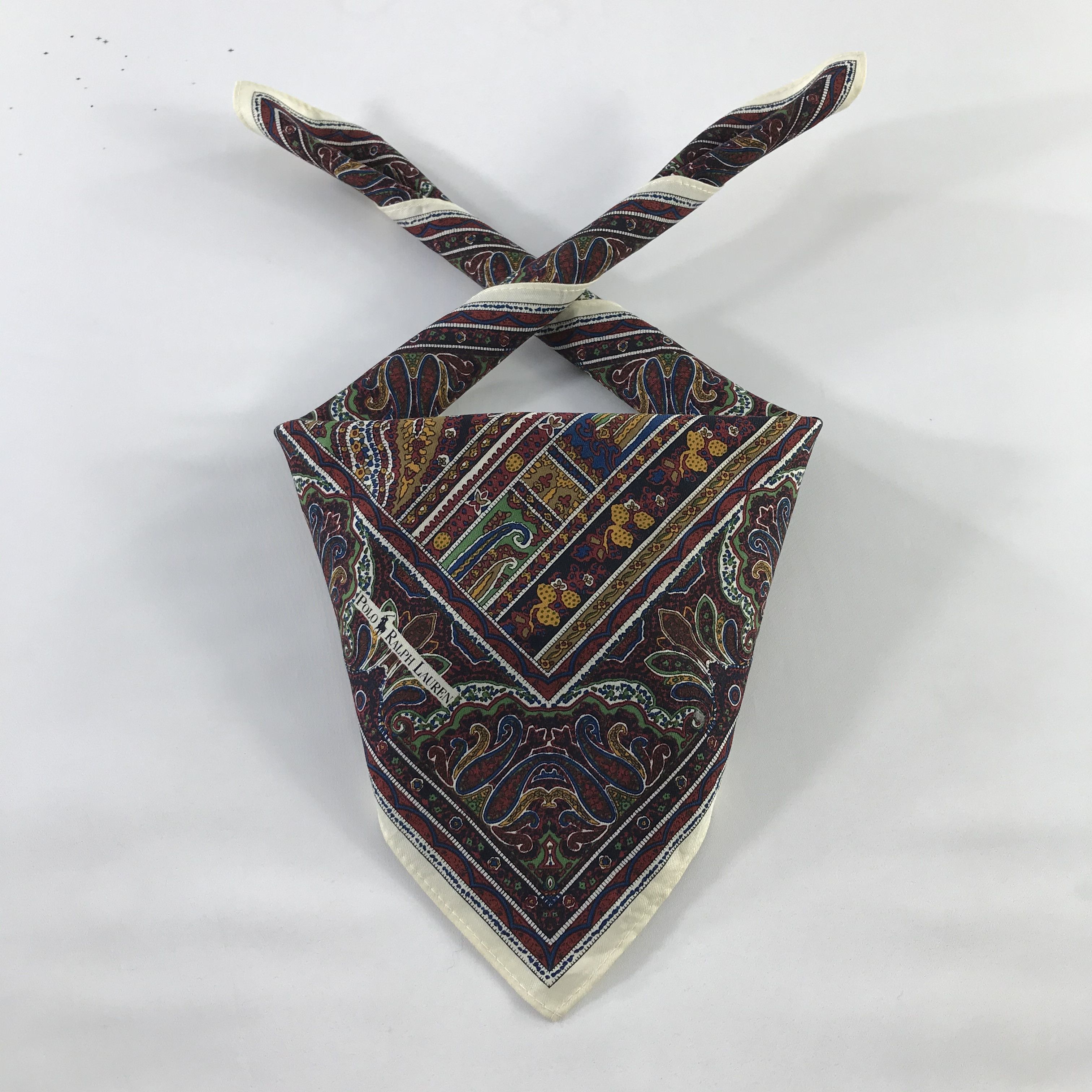 Polo Ralph Lauren × Vintage Polo Ralph Lauren Bandana / Handkerchief / Neckerchief -S747 Size ONE SIZE - 3 Thumbnail