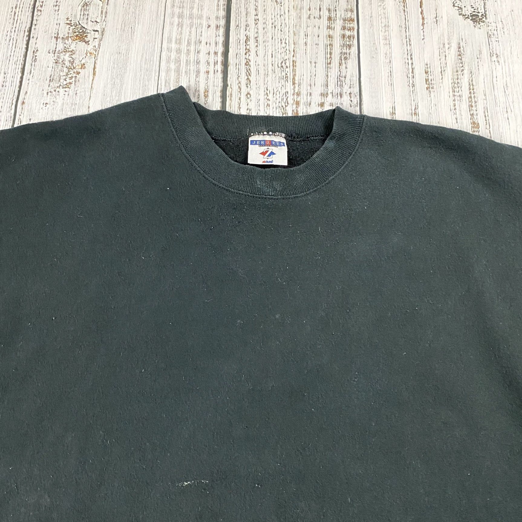 Jerzees VTG JERZEES NUBLEND CREWNECK SWEATSHIRT BLACK ADULT XL/XXL 90s Vintage Pullover Sweatshirt Men Size US XXL / EU 58 / 5 - 2 Thumbnail