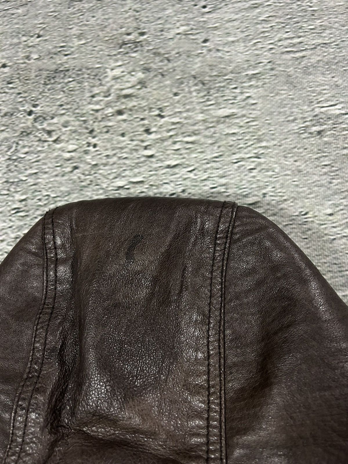 Leather Bikbok brown vintage leather jacket hooded Size US XS / EU 42 / 0 - 6 Thumbnail