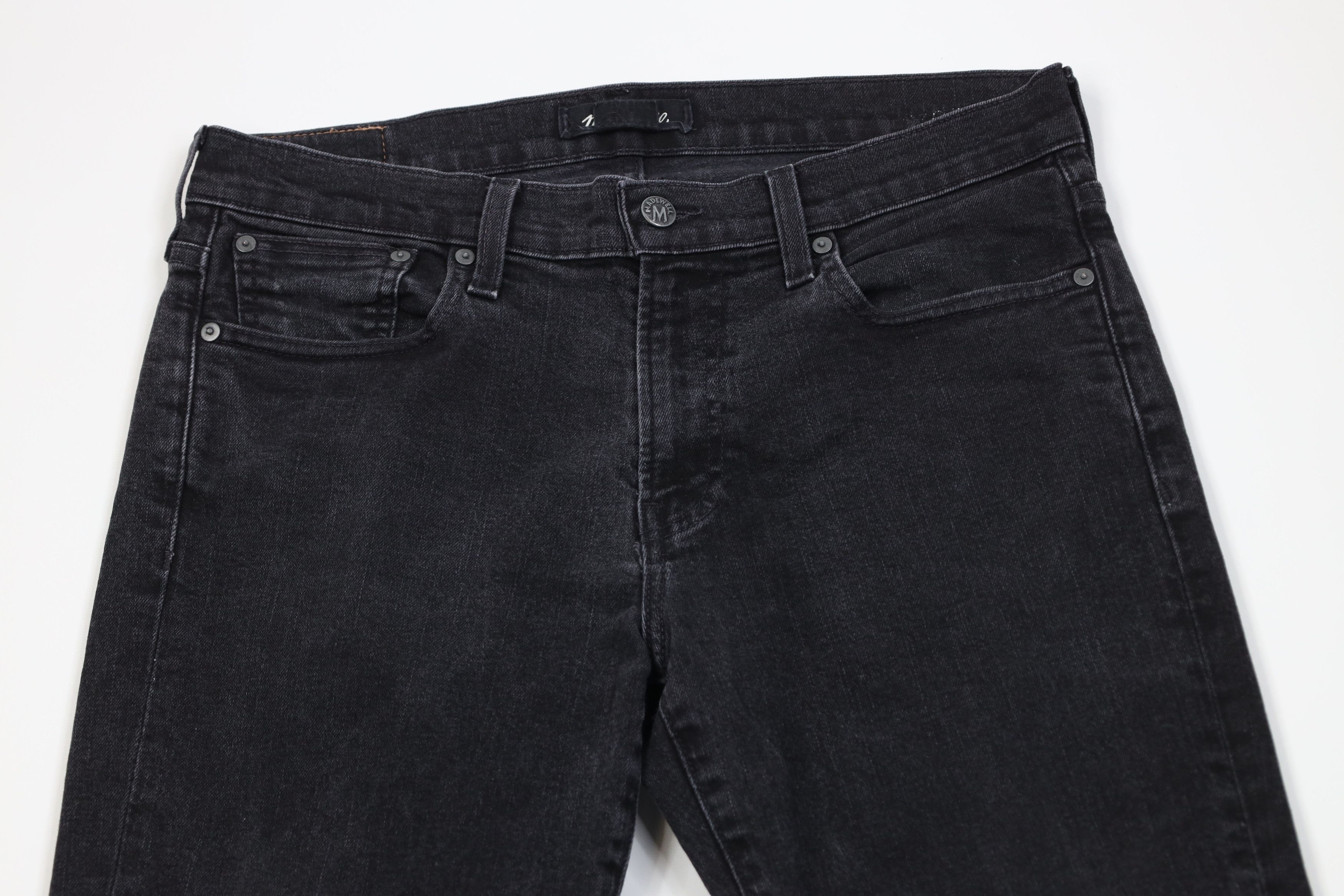 Madewell Madewell Faded Stretch Straight Leg Denim Jeans Black Size US 32 / EU 48 - 2 Thumbnail