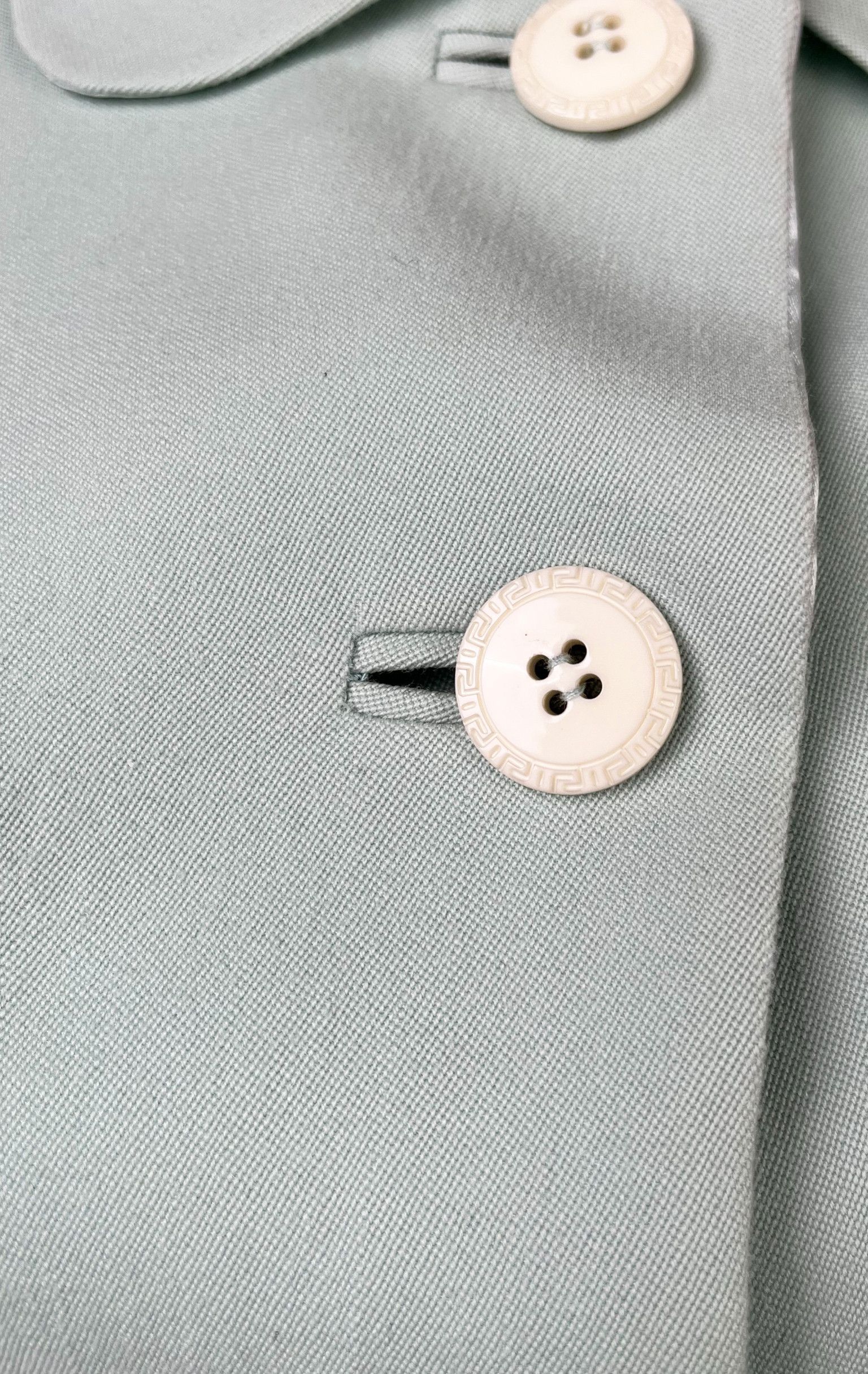 Versace by Gianni 1990's Cropped Aqua Green Blazer Size S / US 4 / IT 40 - 5 Thumbnail