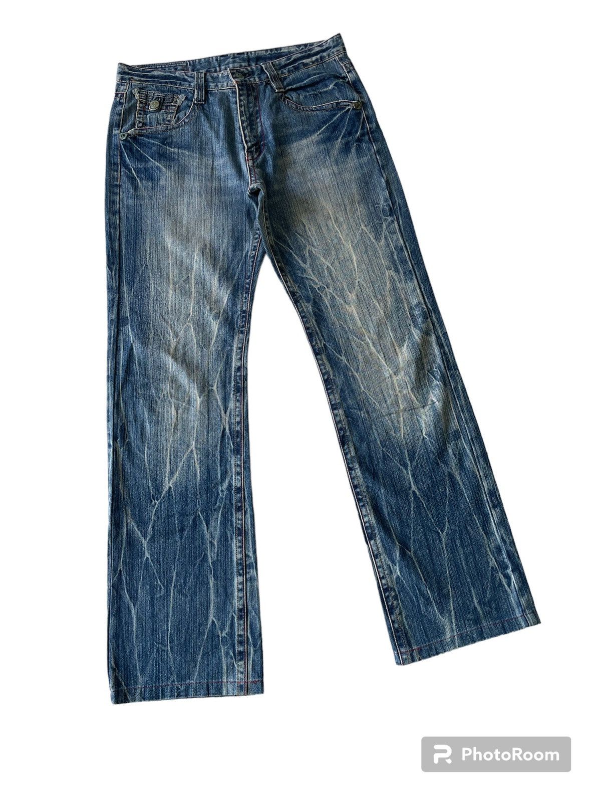Japanese Brand 💥Vintage Japanese Brand Acid Washed Jeans Size US 32 / EU 48 - 4 Thumbnail