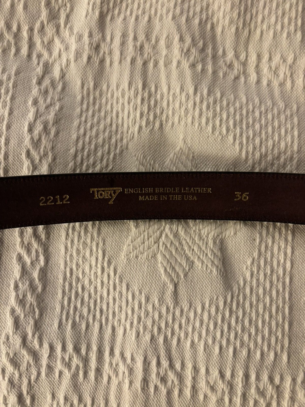 Other TORY brown belt w/ raised center Size 36 - 2 Thumbnail