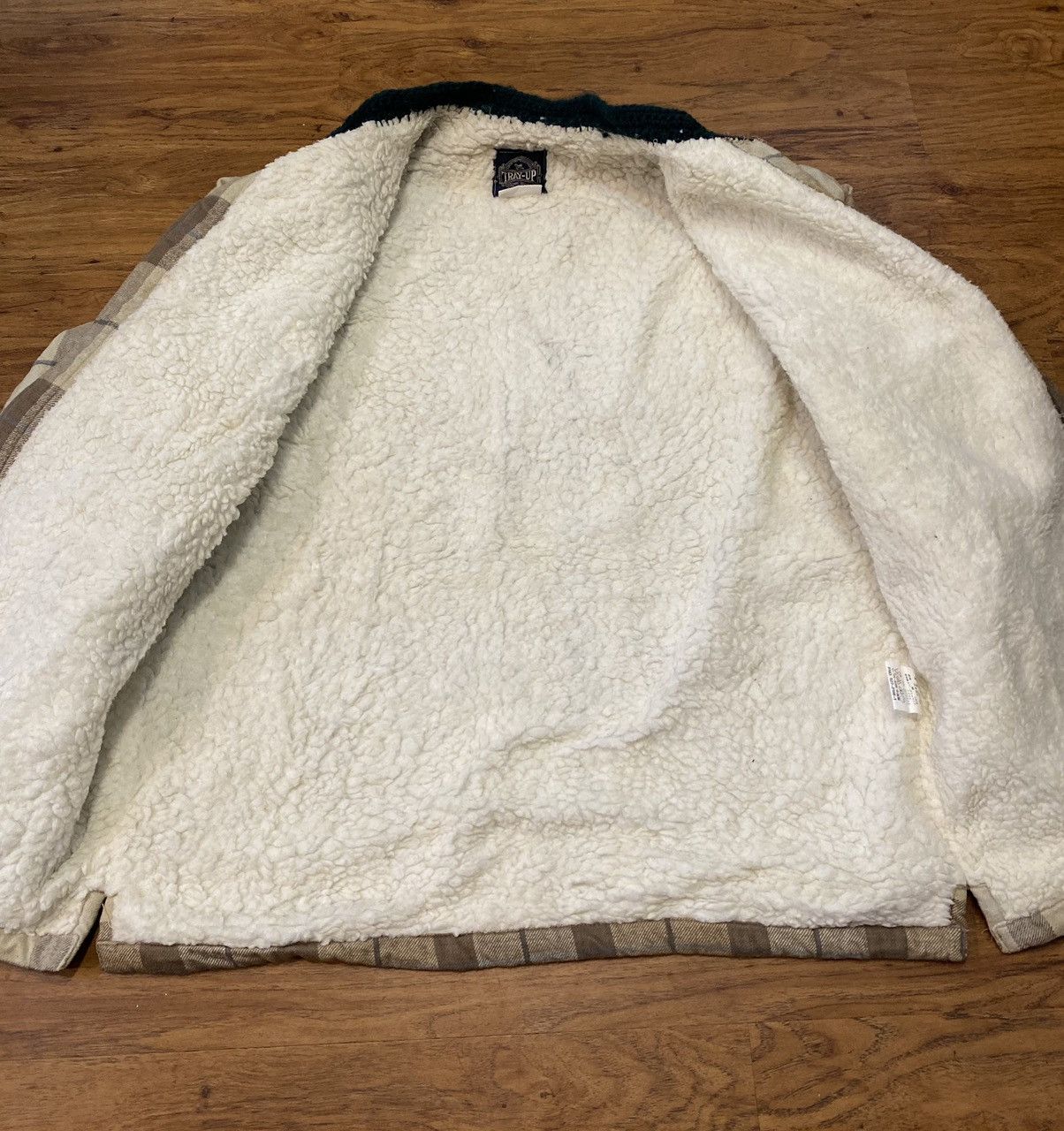 Japanese Brand Vintage 80’s Tray Up Jacket Plaid Sherpa Japanese Designer Size US L / EU 52-54 / 3 - 4 Thumbnail