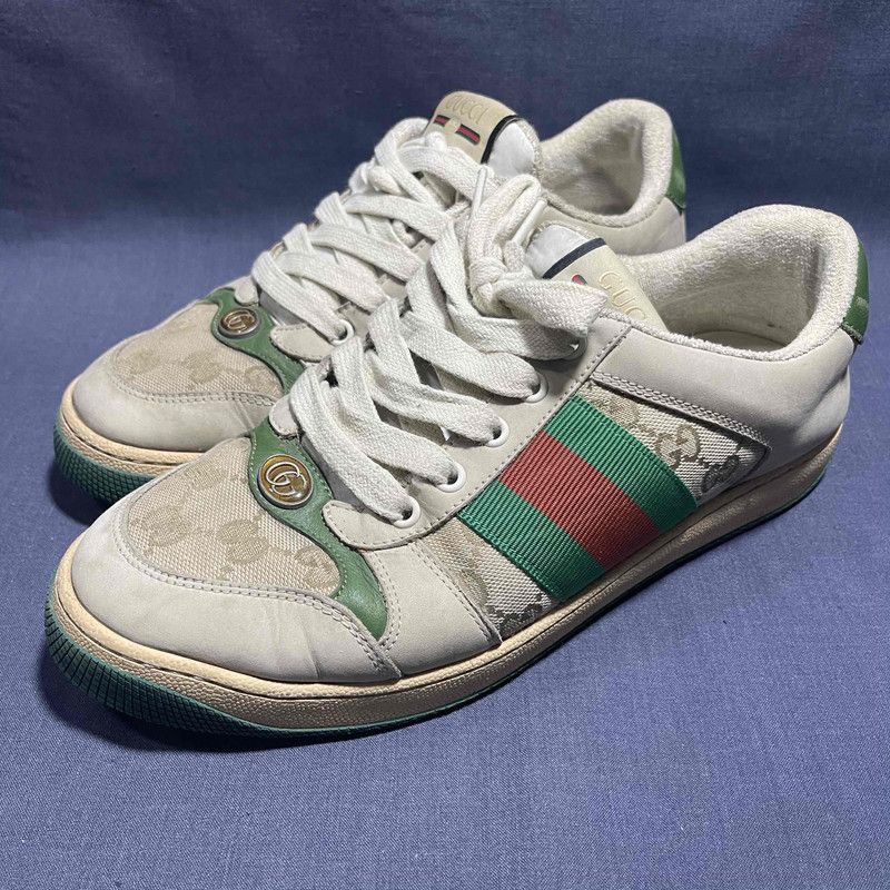 Gucci Gucci Screener Retro Leather Sneakers for Men - Size US 7.5 / EU 40-41 - 1 Thumbnail
