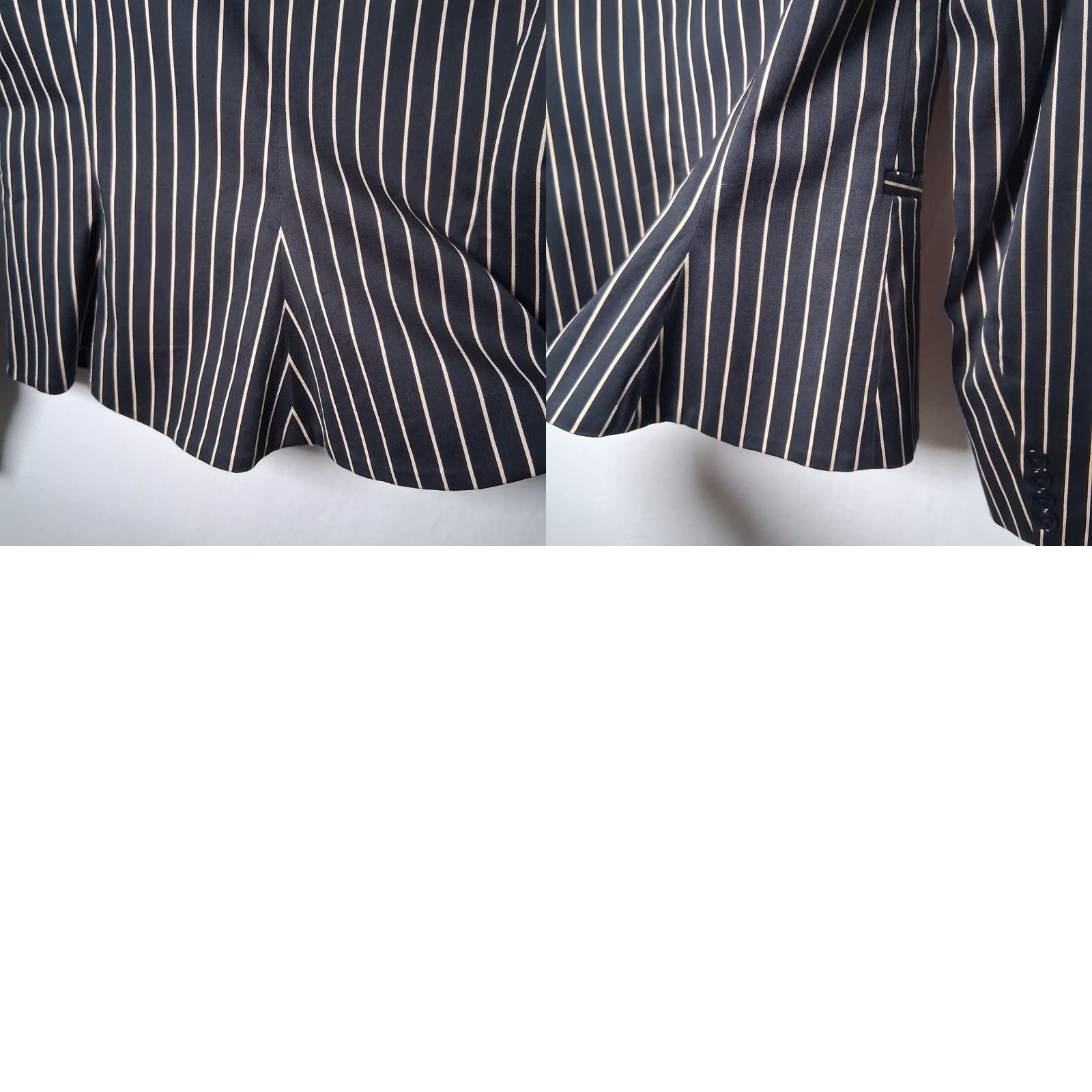 Ralph Lauren VINTAGE Lauren Ralph Lauren Blazer Women 4 Black Tan Striped Classic Preppy Cotton Silk Blazer Women 4 Black Tan Striped Size S / US 4 / IT 40 - 10 Thumbnail