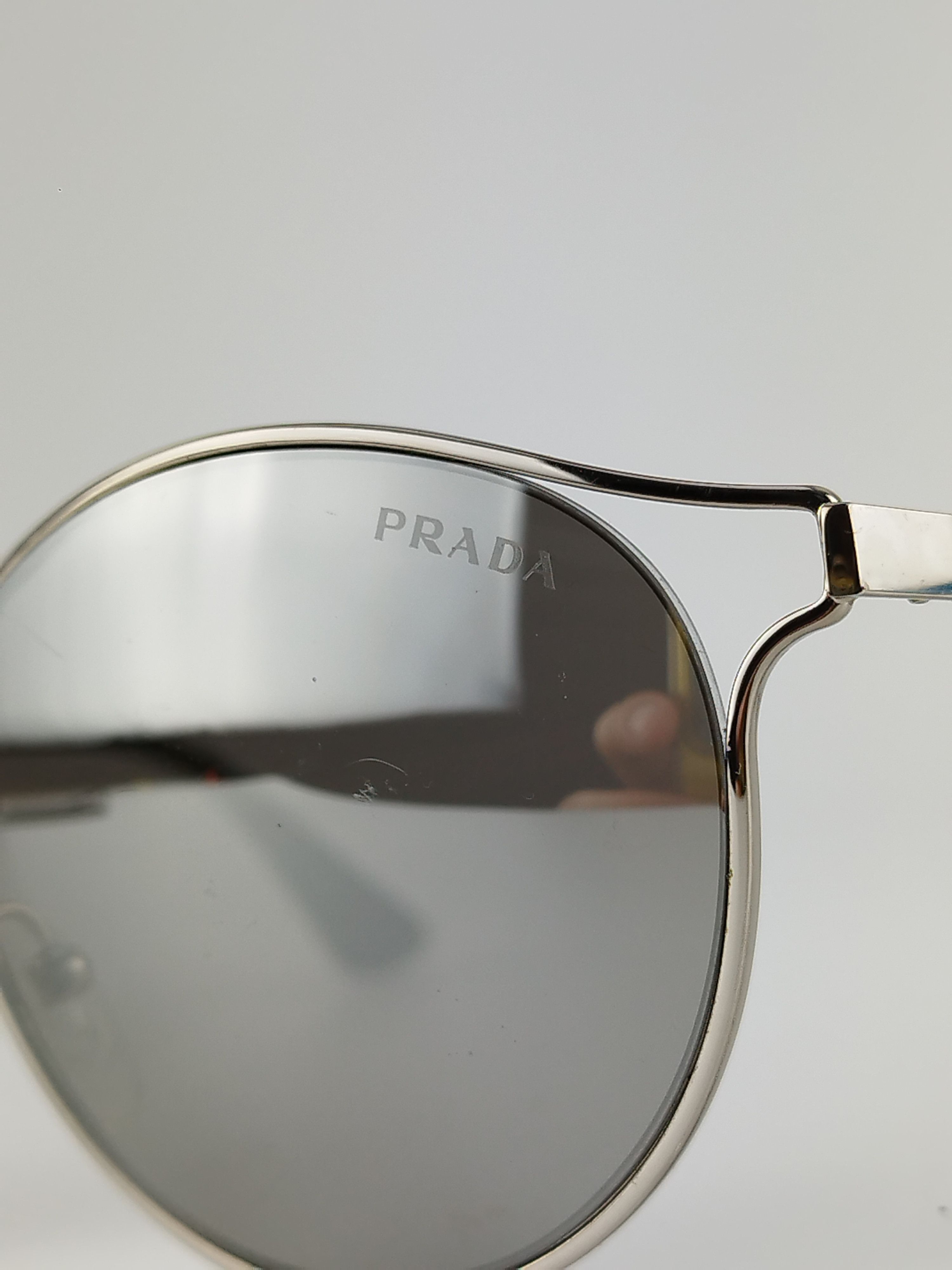 Prada Prada Metal Silver Round Sunglasses Size ONE SIZE - 9 Thumbnail