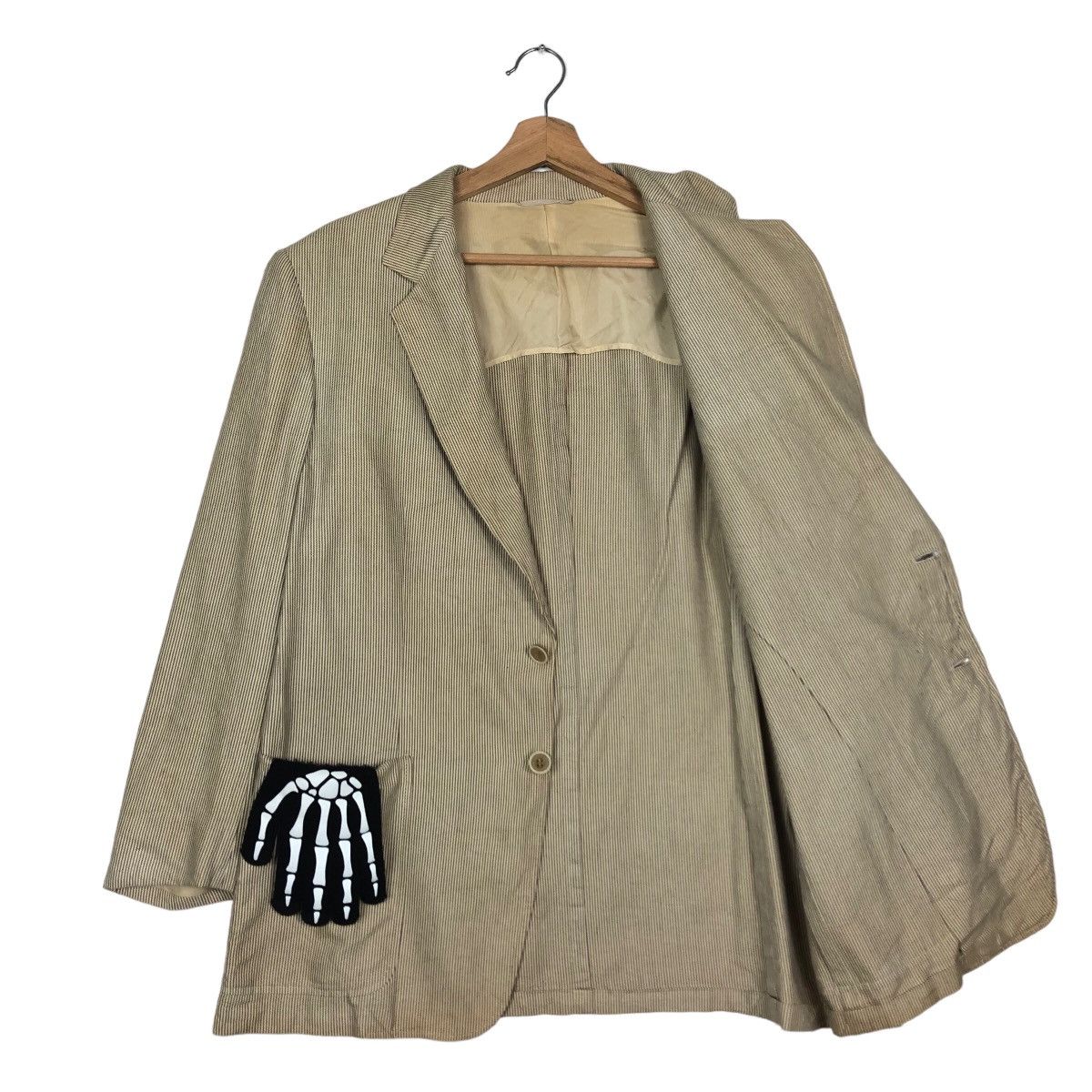 Francesco Smalto 🔥Pin Striped Chore Work Jacket Double Breast Made in Italy Size US M / EU 48-50 / 2 - 9 Thumbnail
