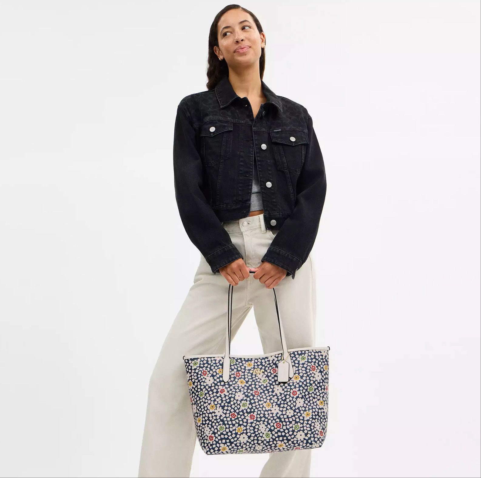 Coach City Tote Bag With Floral Print CBI53 Size ONE SIZE - 5 Thumbnail