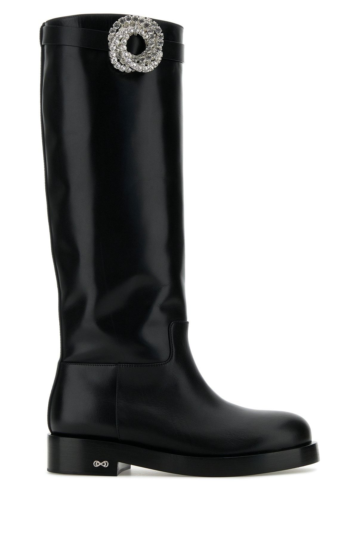 MACH & MACH Black Leather Galaxy Riding Boots Size US 7 / IT 37 - 1 Thumbnail