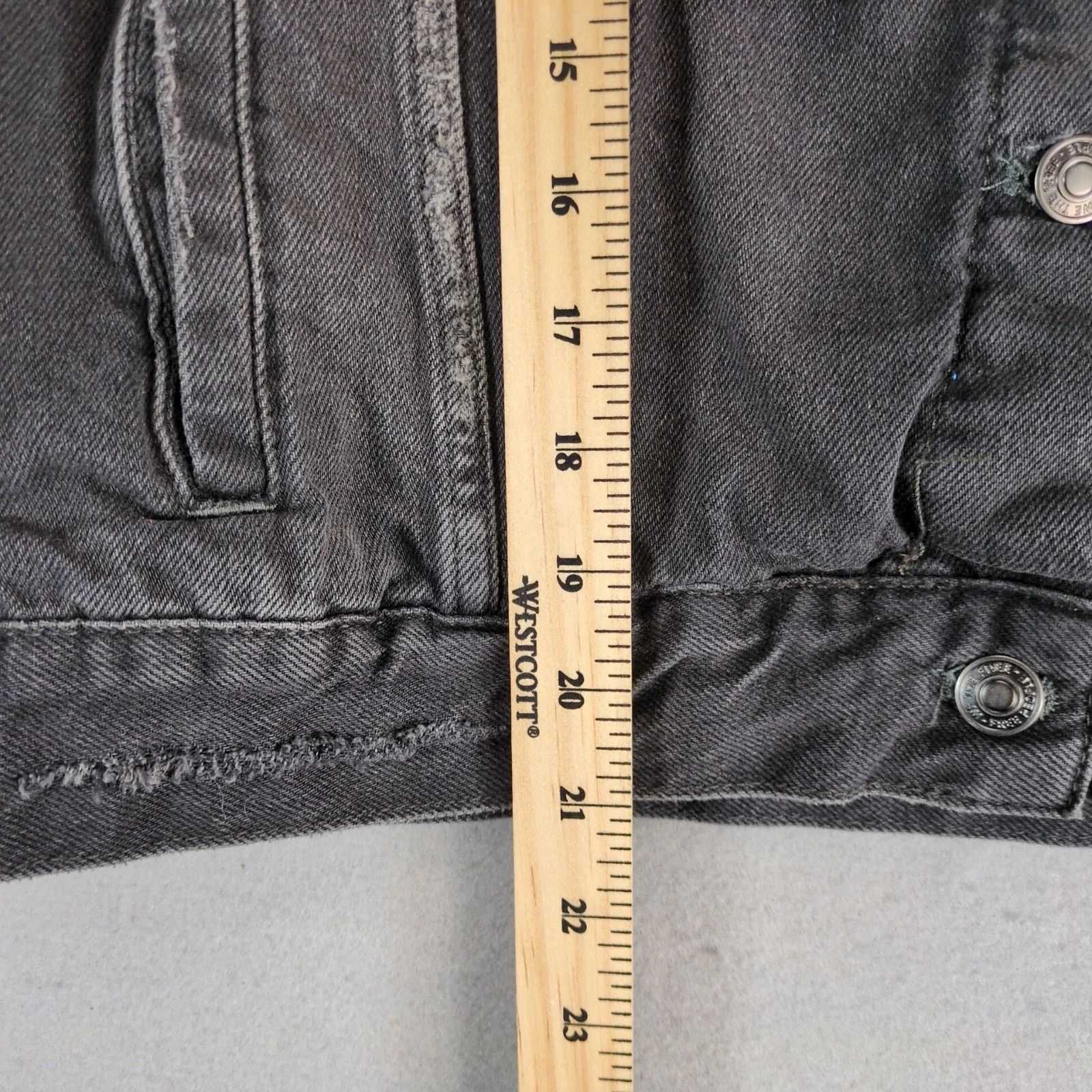 Free People We the Free People Jolene Trucker Black Denim Jean Jacket XS Size XS / US 0-2 / IT 36-38 - 7 Thumbnail
