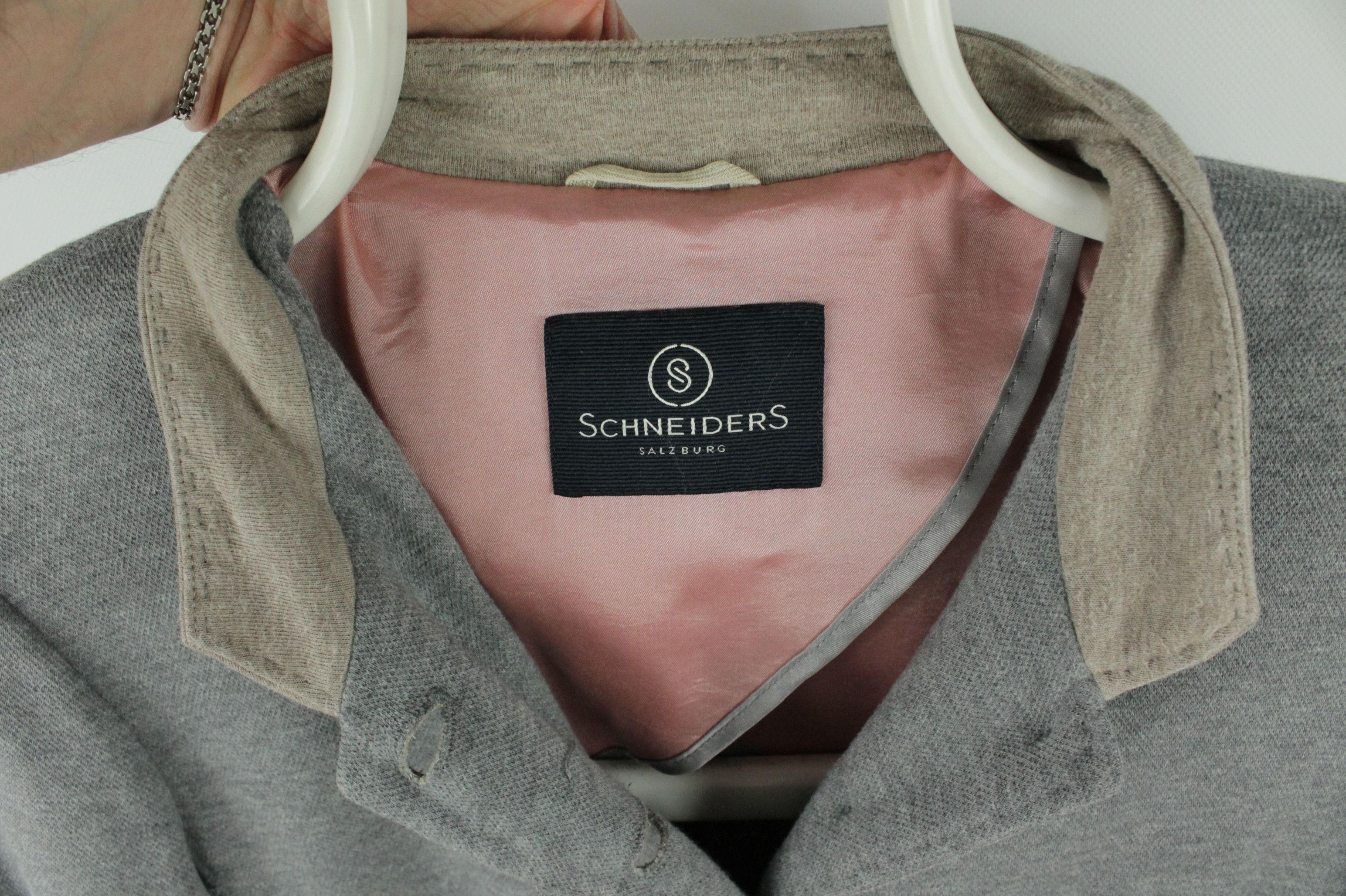 Schneiders Schneiders Salzburg Julietta Steel Button Gray Cotton Coat Size L / US 10 / IT 46 - 3 Thumbnail