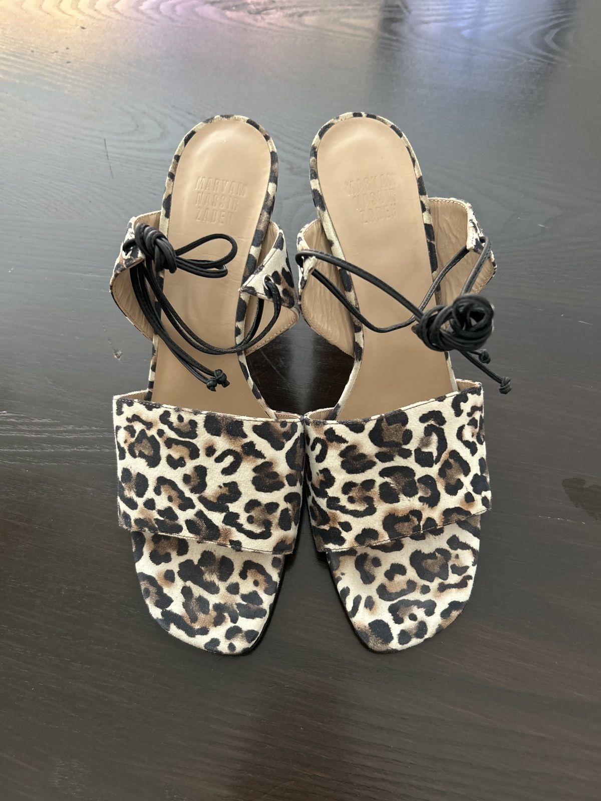 Maryam Nassir Zadeh Cheetah heels open toe heels Size US 10 / IT 40 - 7 Thumbnail
