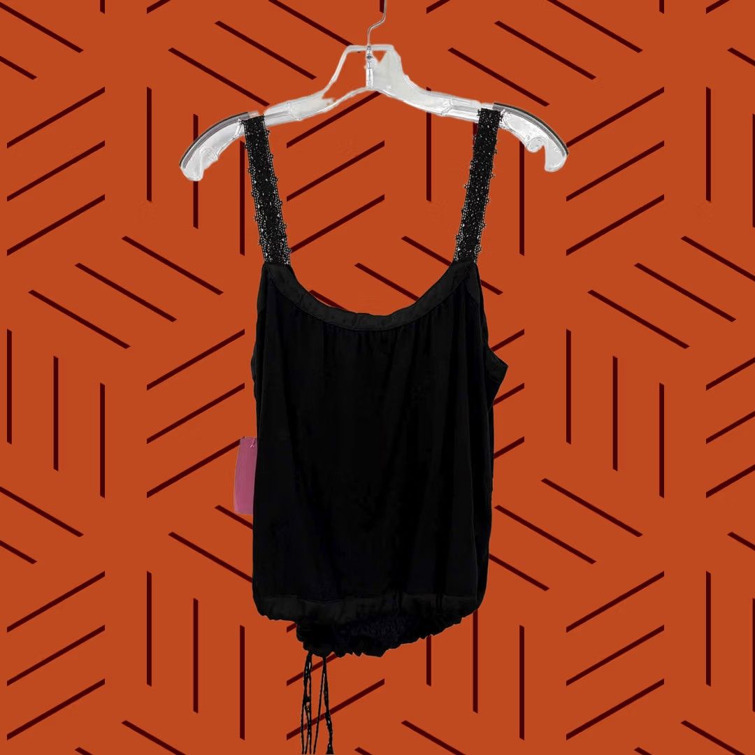 Vintage Tiny Black Tank Top Medium Shirt Women Size M / US 6-8 / IT 42-44 - 1 Thumbnail