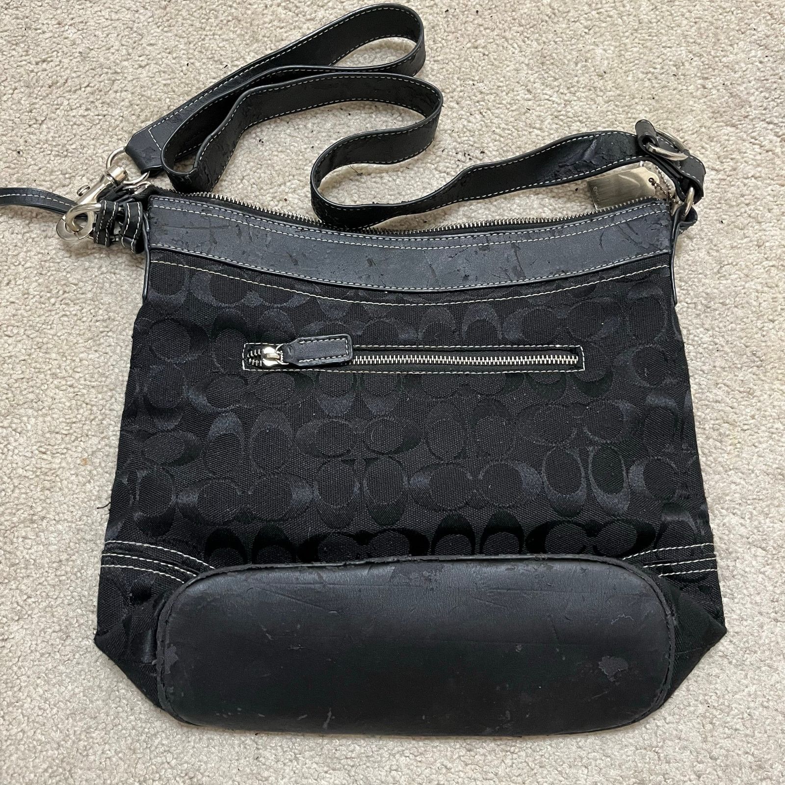 Coach Coach Medium Black Monogram Shoulder Purse Leather M3U 10403 Size ONE SIZE - 2 Thumbnail