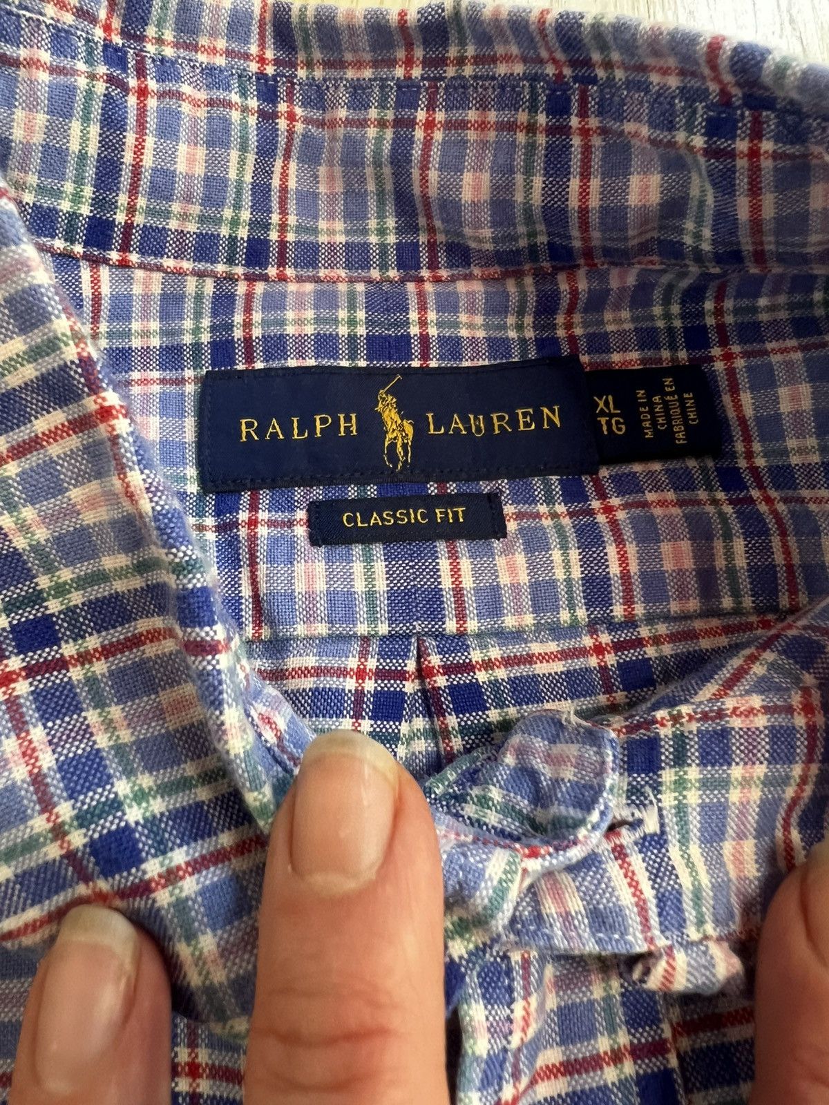 Ralph Lauren Ralph Lauren Classic Fit Plaid Shirt Blue Red Check Cotton Size US XL / EU 56 / 4 - 6 Thumbnail