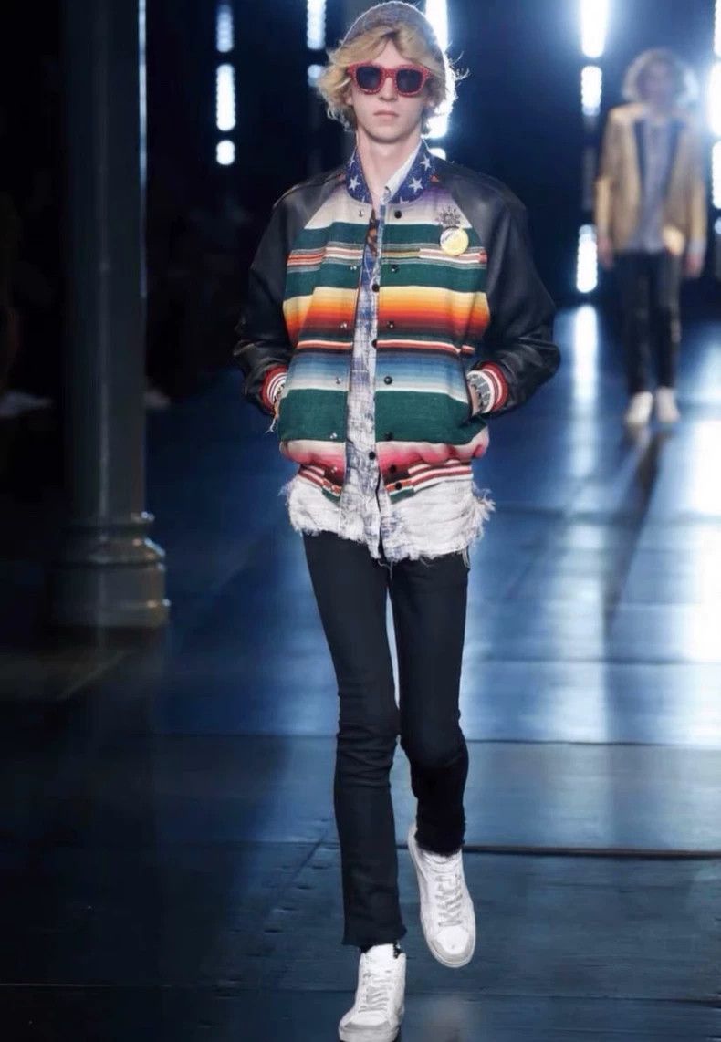 Saint Laurent Paris Saint Laurent Paris Saint Laurent Blue Plaid Long Sleeve S Size US XS / EU 42 / 0 - 5 Thumbnail