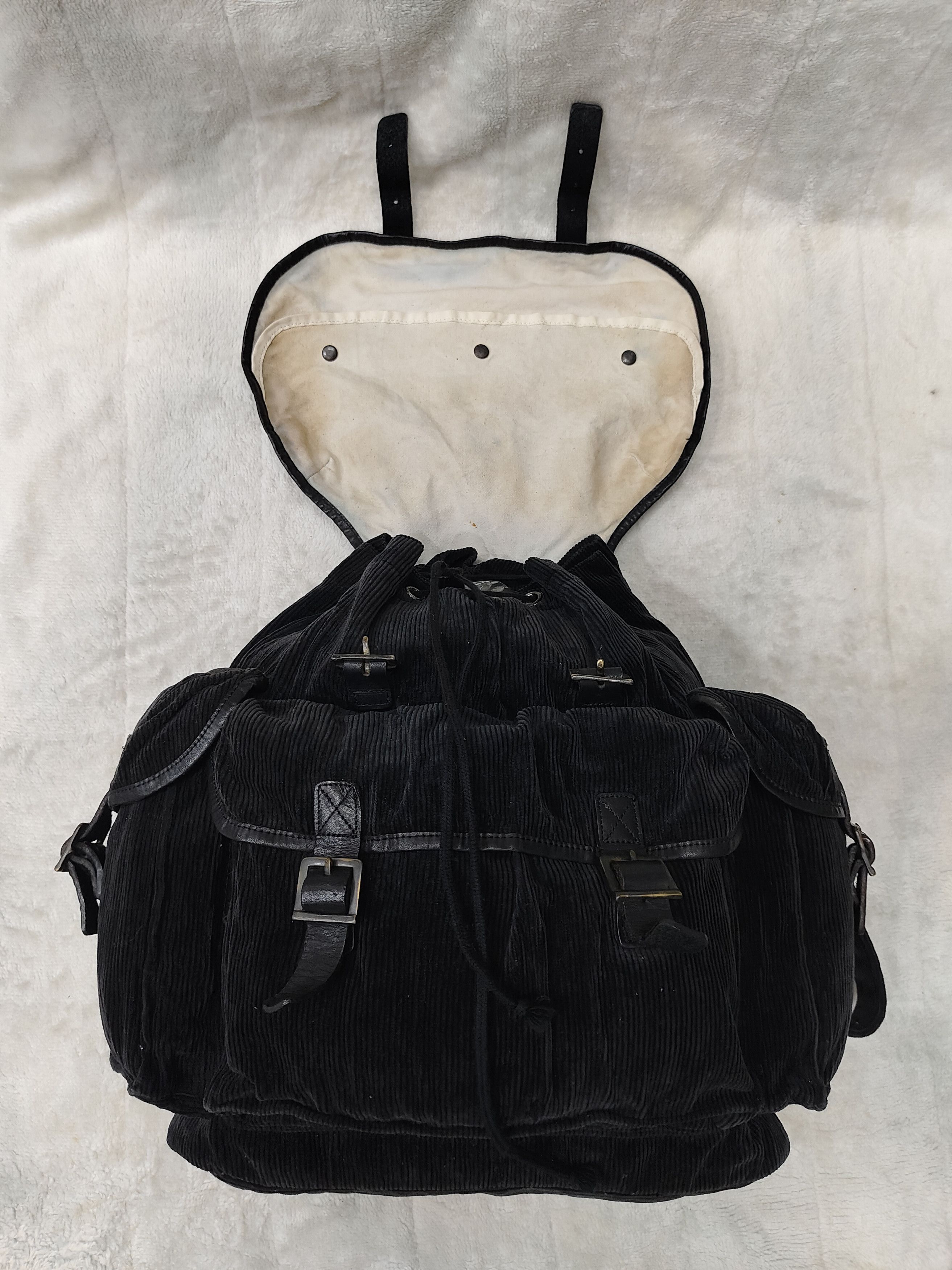 Yohji Yamamoto RARE 🇯🇵 Y's For Men 🇯🇵 Corduroy Multi Pocket Backpack Size ONE SIZE - 9 Thumbnail