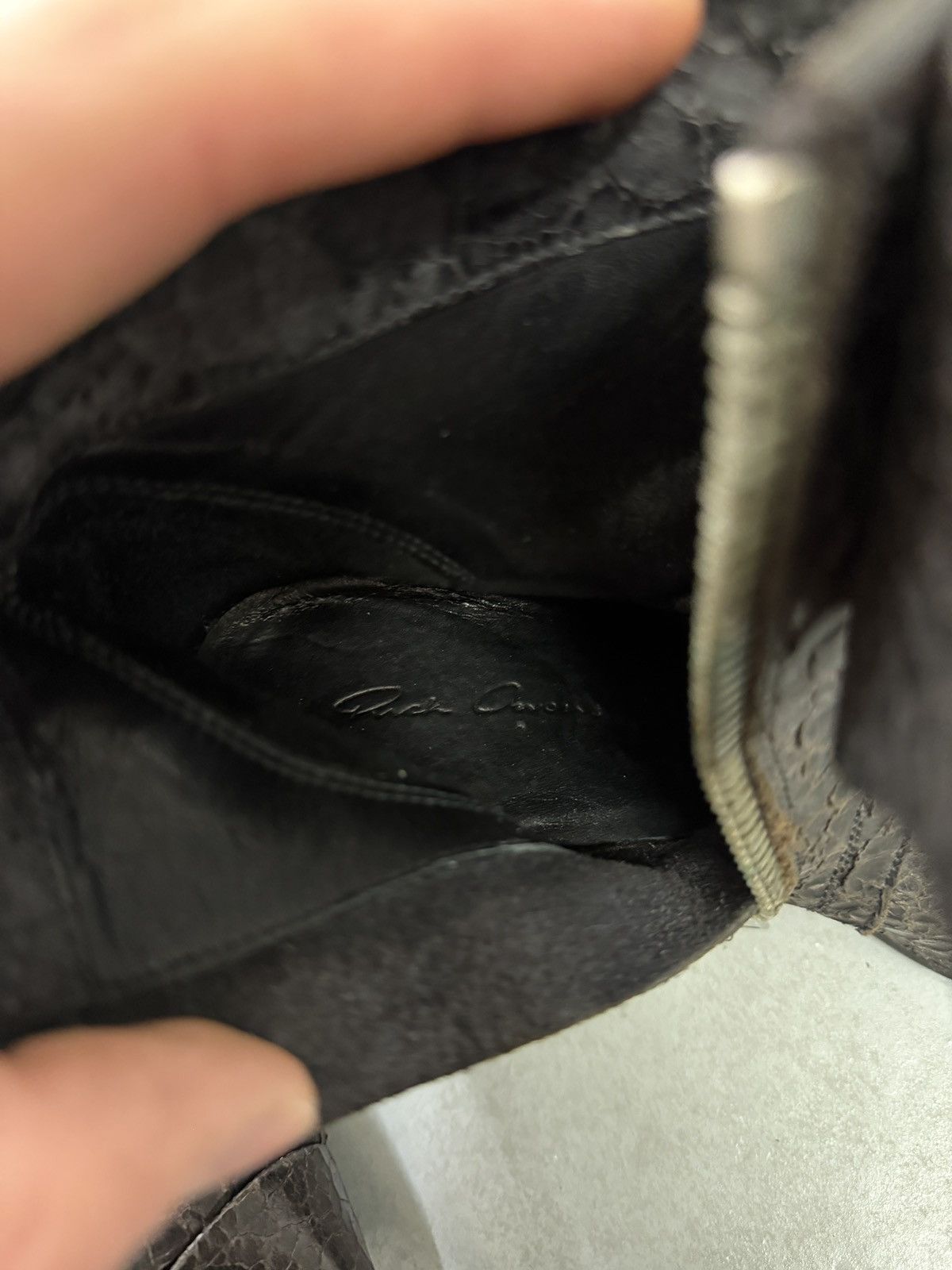 Rick Owens Rick Owens Vintage Textured Leather Heeled Ankle Boots Size US 6 / IT 36 - 13 Thumbnail