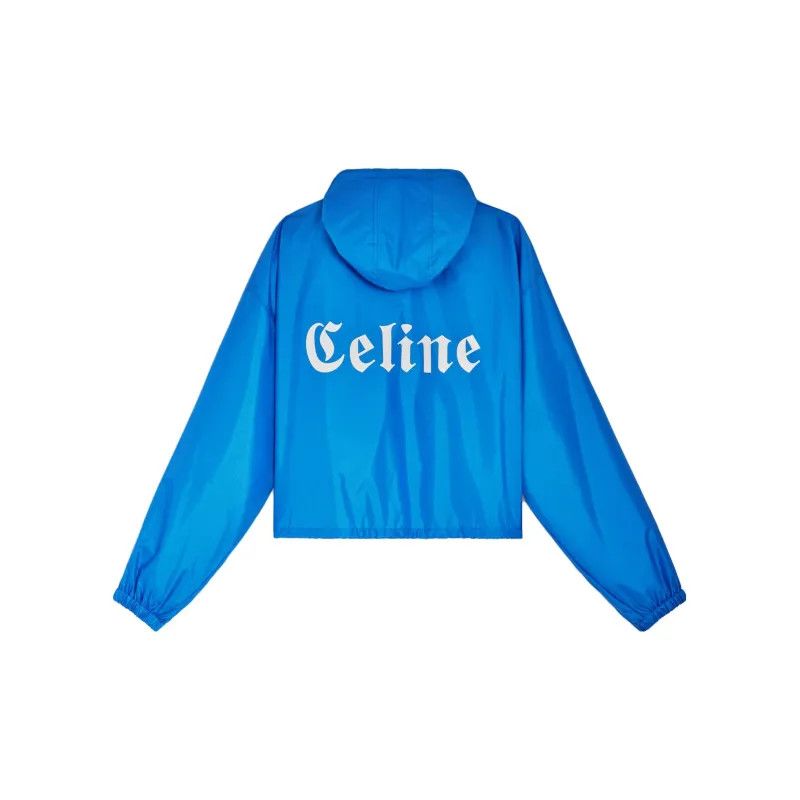 Celine o1w1db10125 2W844495M Cropped Coach Jacket in Blue Size US M / EU 48-50 / 2 - 2 Thumbnail
