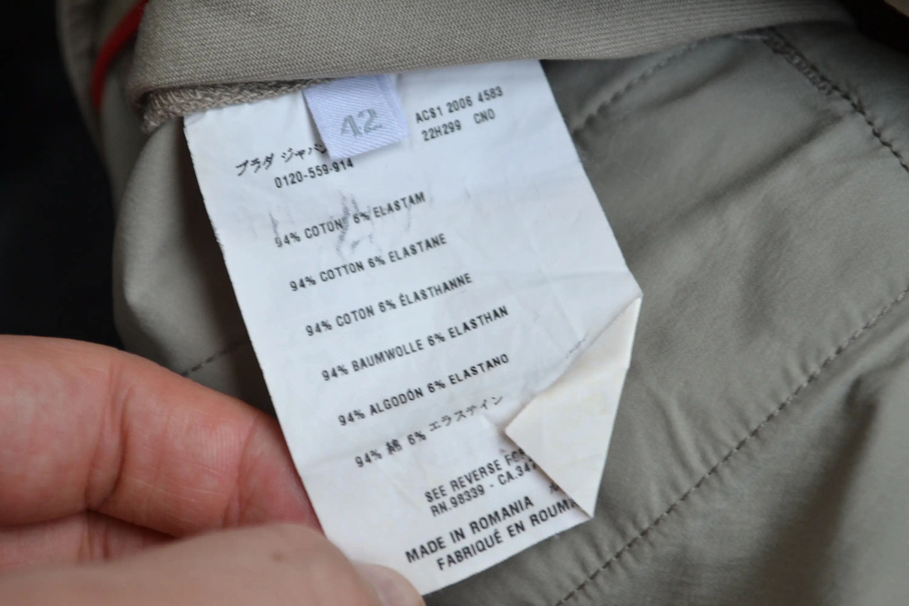 Prada 🔴 PRADA Pants Trousers Cotton Zip Pockets Olive Sport Size 28" / US 6 / IT 42 - 11 Thumbnail