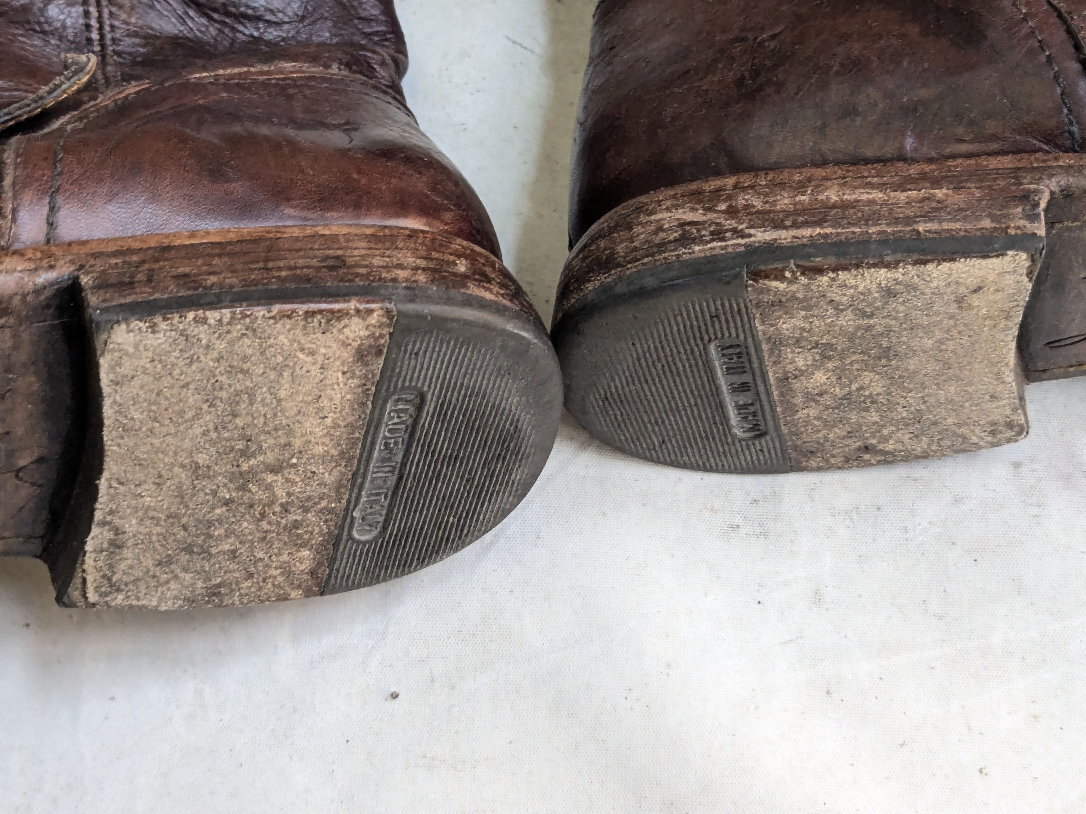 Frye Frye Engineer Boots Brown Leather 8 D Motorcycle Biker Size US 8 / EU 41 - 17 Thumbnail