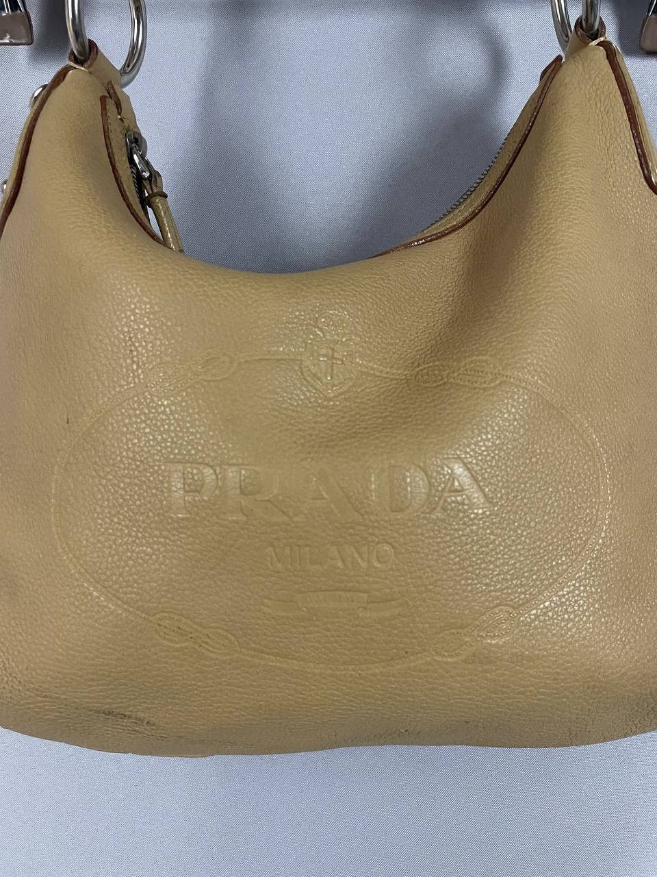 Prada Prada Bag Leather Camel Hobo Size ONE SIZE - 3 Thumbnail
