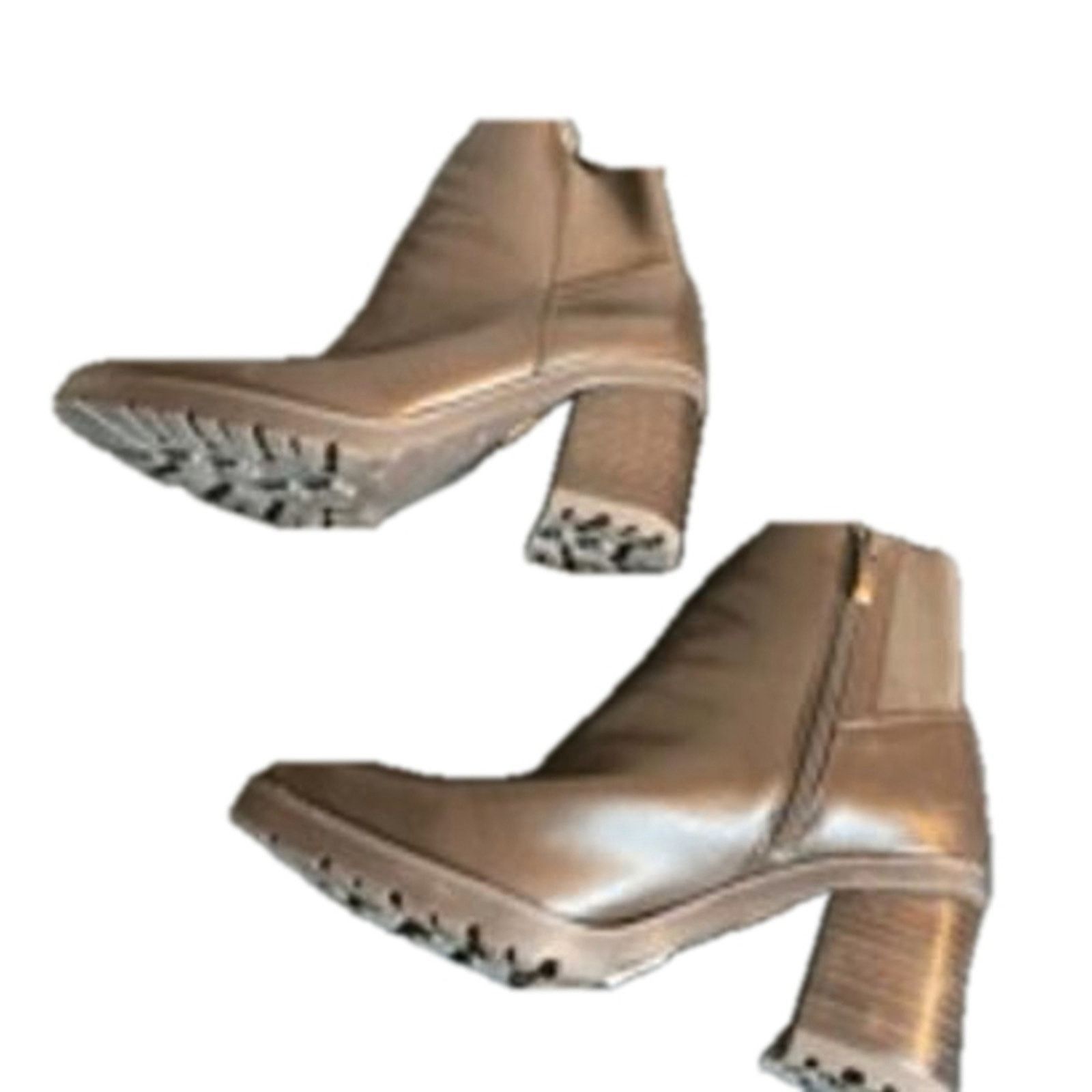 Franco Sarto Franco Sarto Brown Ankle Boots Tallon Block Heel Zip 7.5M Size US 7.5 / IT 37.5 - 6 Thumbnail