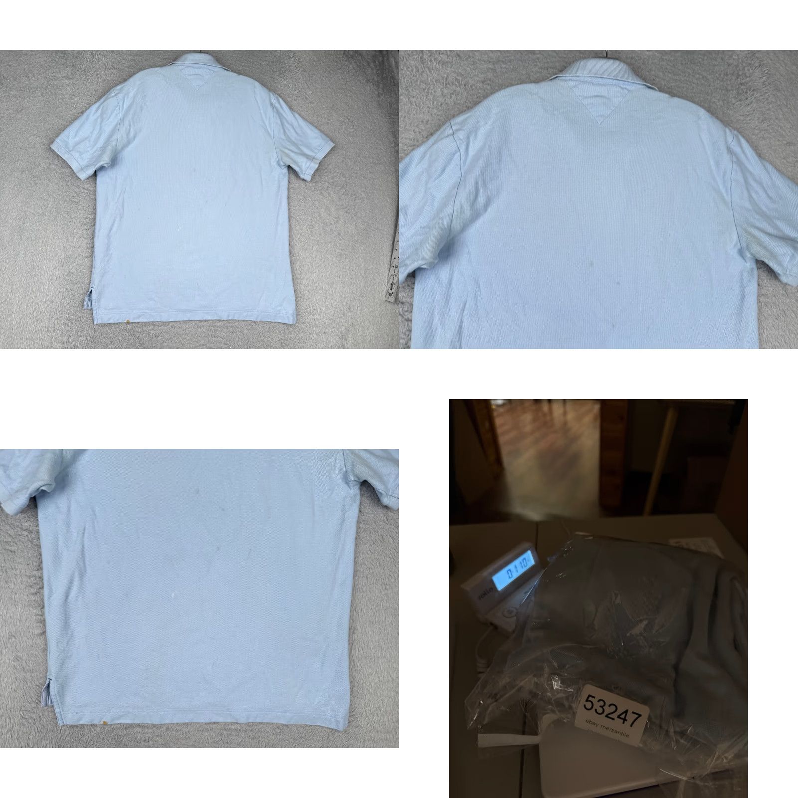 Tommy Hilfiger Tommy Hilfiger Polo Shirt Men L Blue 100% Cotton Short Sleeve Slim Fit Regular Size Polo Size US L / EU 52-54 / 3 - 9 Thumbnail