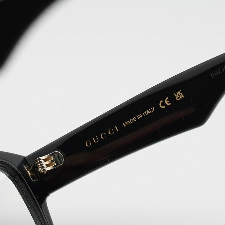 Gucci Gucci GG1428O 001 Square Eyeglasses - Shiny Black 52mm Size ONE SIZE - 9 Thumbnail