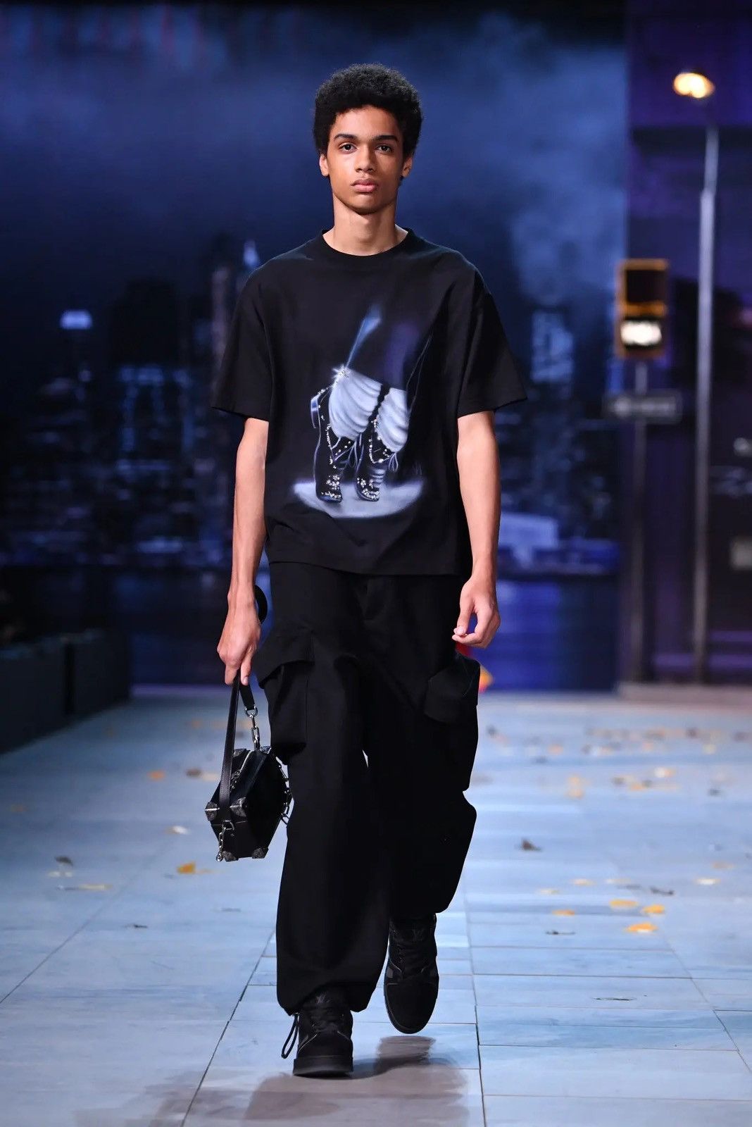 image of 1996 Michael Jackson “Moonwalk” Shirt in Black, Men's (Size Large)