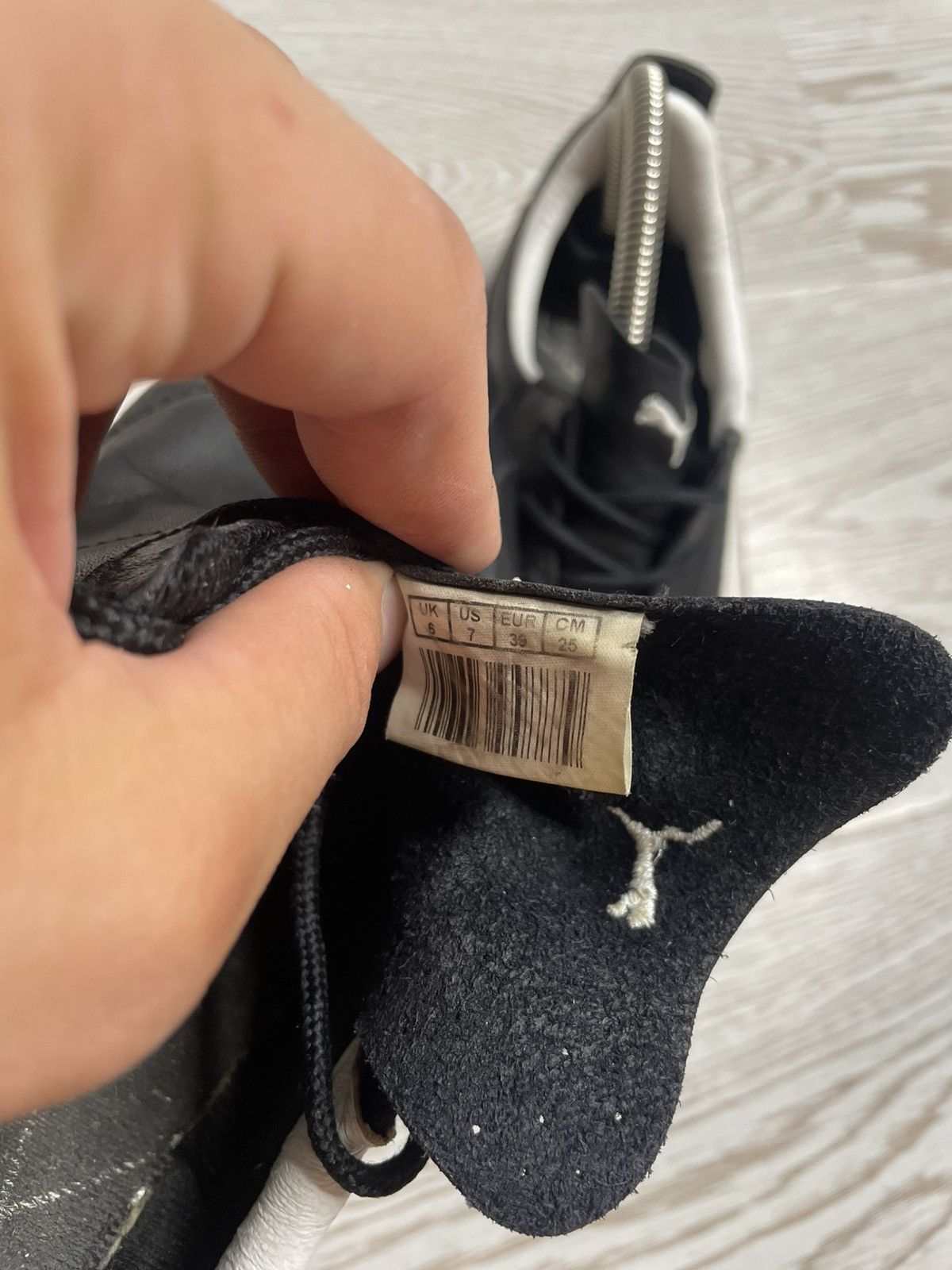 Vintage Vintage Y2K Puma Asana Japanese Black Leather Sneakers Size US 9 / IT 39 - 12 Thumbnail