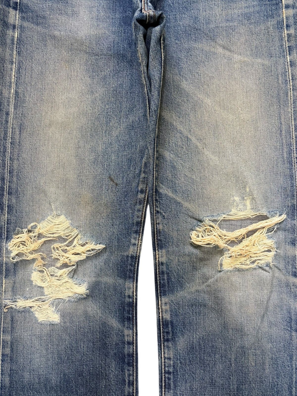 Levi's Vintage 90s Levis Big E Selvedge Distress Loose Jeans Size US 32 / EU 48 - 3 Thumbnail