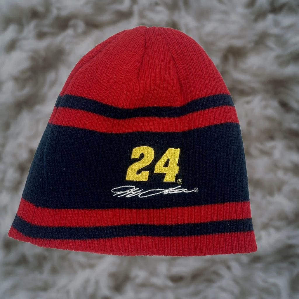 Vintage Winner’s Circle Beanie Adult #24 Jeff Gordon DuPont Motosports Winter Hat Cap Unisex Red Knit 1 Size Mens Womens Boys Girls Vintage: No Size ONE SIZE - 1 Thumbnail