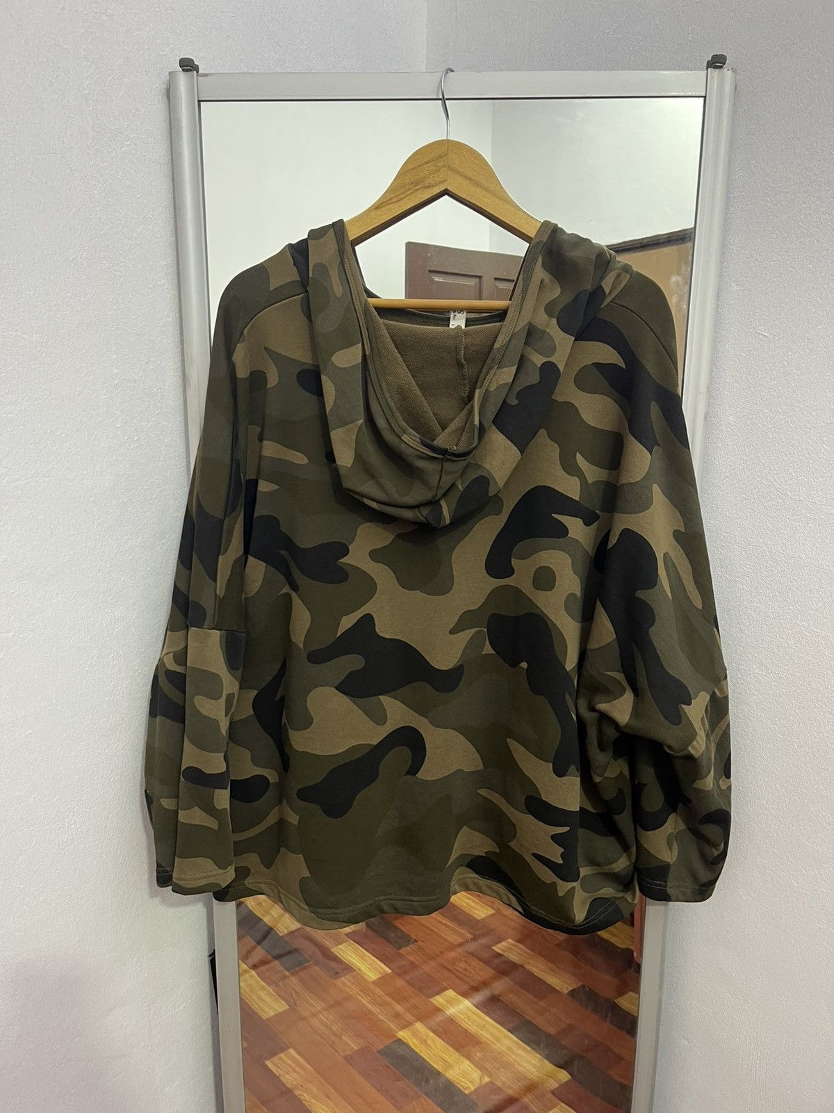 Japanese Brand H/S Designed By Rei Japan Camo Poncho Hoodie Size US L / EU 52-54 / 3 - 9 Thumbnail