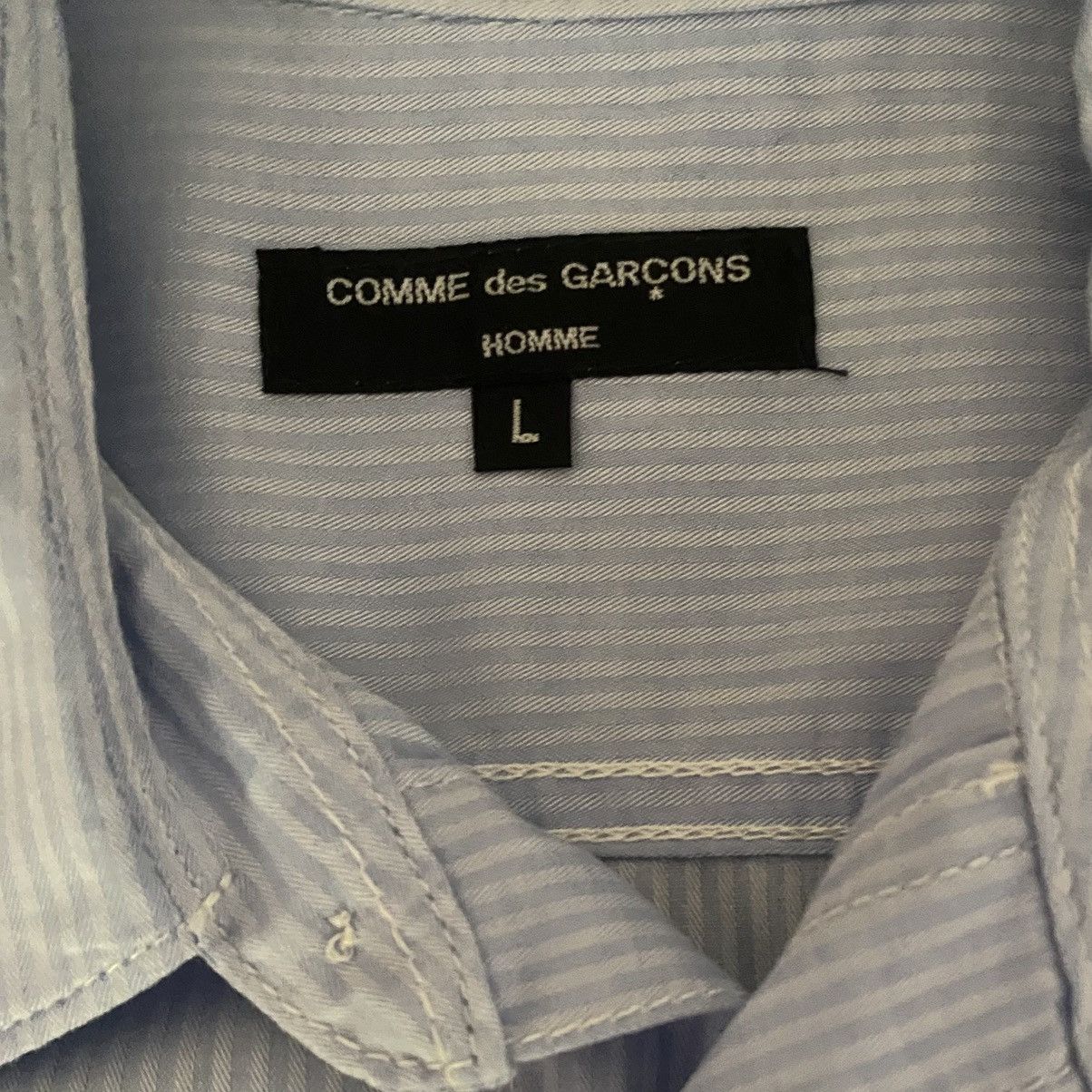 Comme des Garcons CDGH Logo Blue Stripe Pull Over Shirt Size US L / EU 52-54 / 3 - 8 Thumbnail