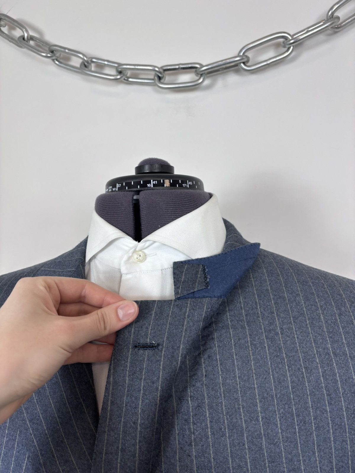 Brioni Brioni Nomentano Men’s 2-Piece Blue Pinstripe Wool Suit Size 48R - 4 Thumbnail