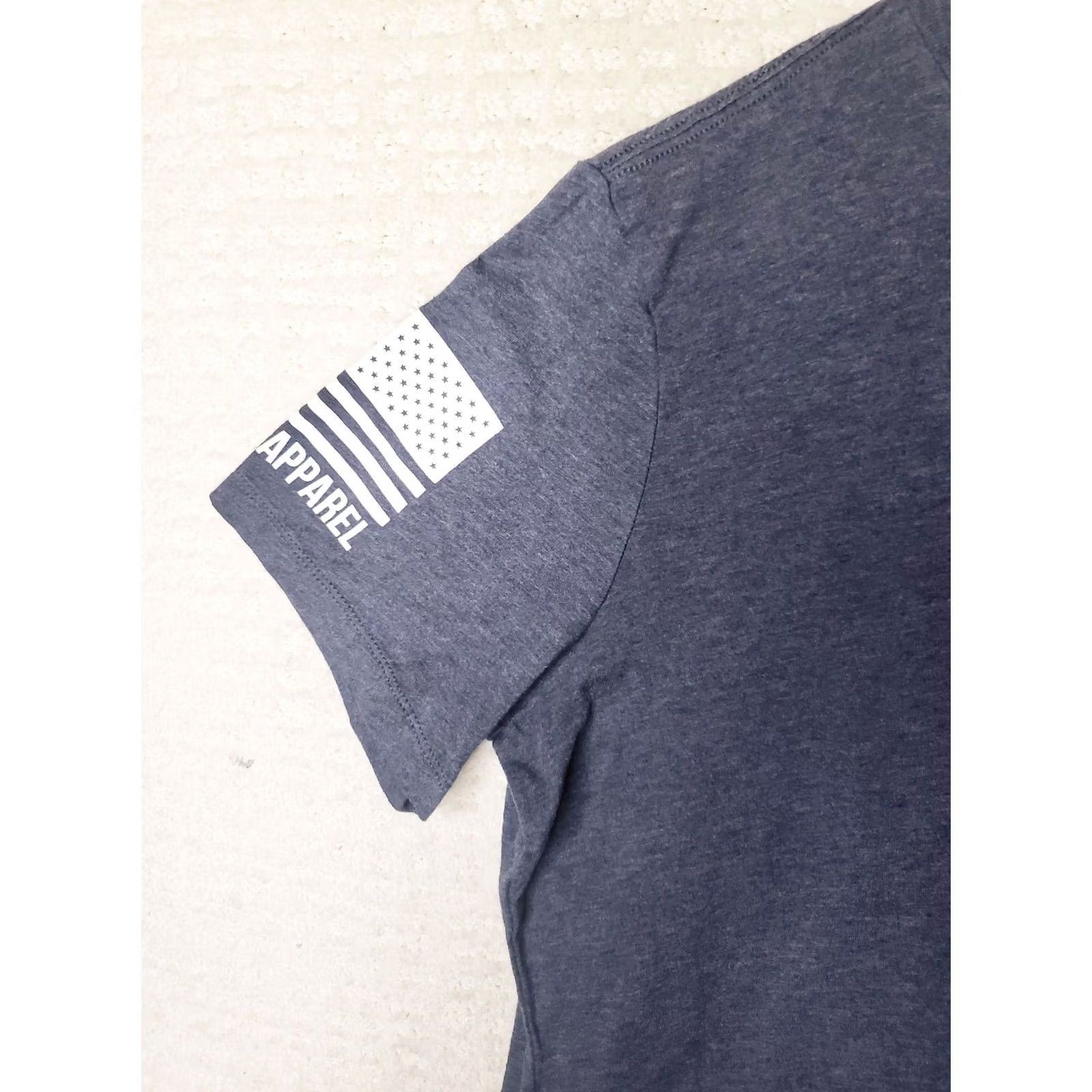Vintage Nine Line Apparel Womens L Blue S. Sleeve Shirt "Blessed Are The Peacekeepers Size L / US 10 / IT 46 - 3 Thumbnail