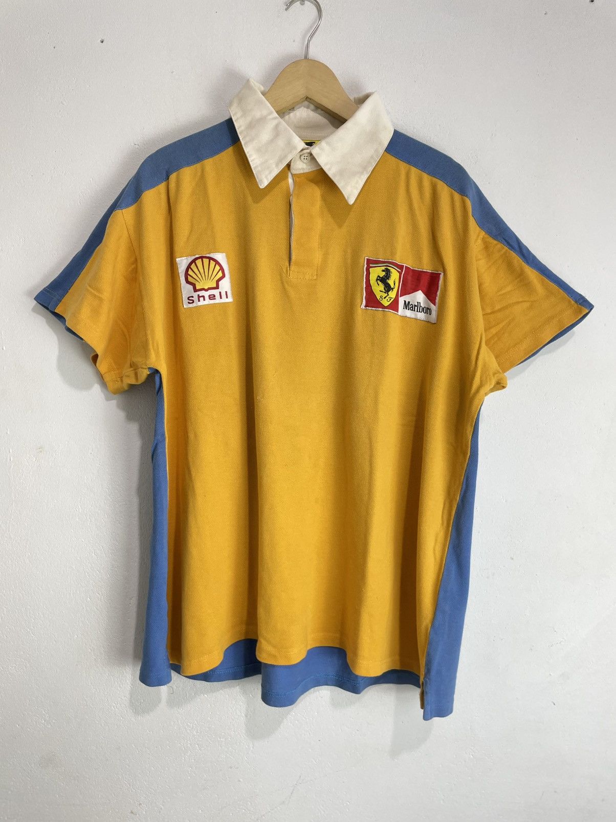 Ferrari × Formula 1 × Vintage Vintage Ferrari Marlboro x Shell Polo Work Shirt Size US L / EU 52-54 / 3 - 1 Thumbnail