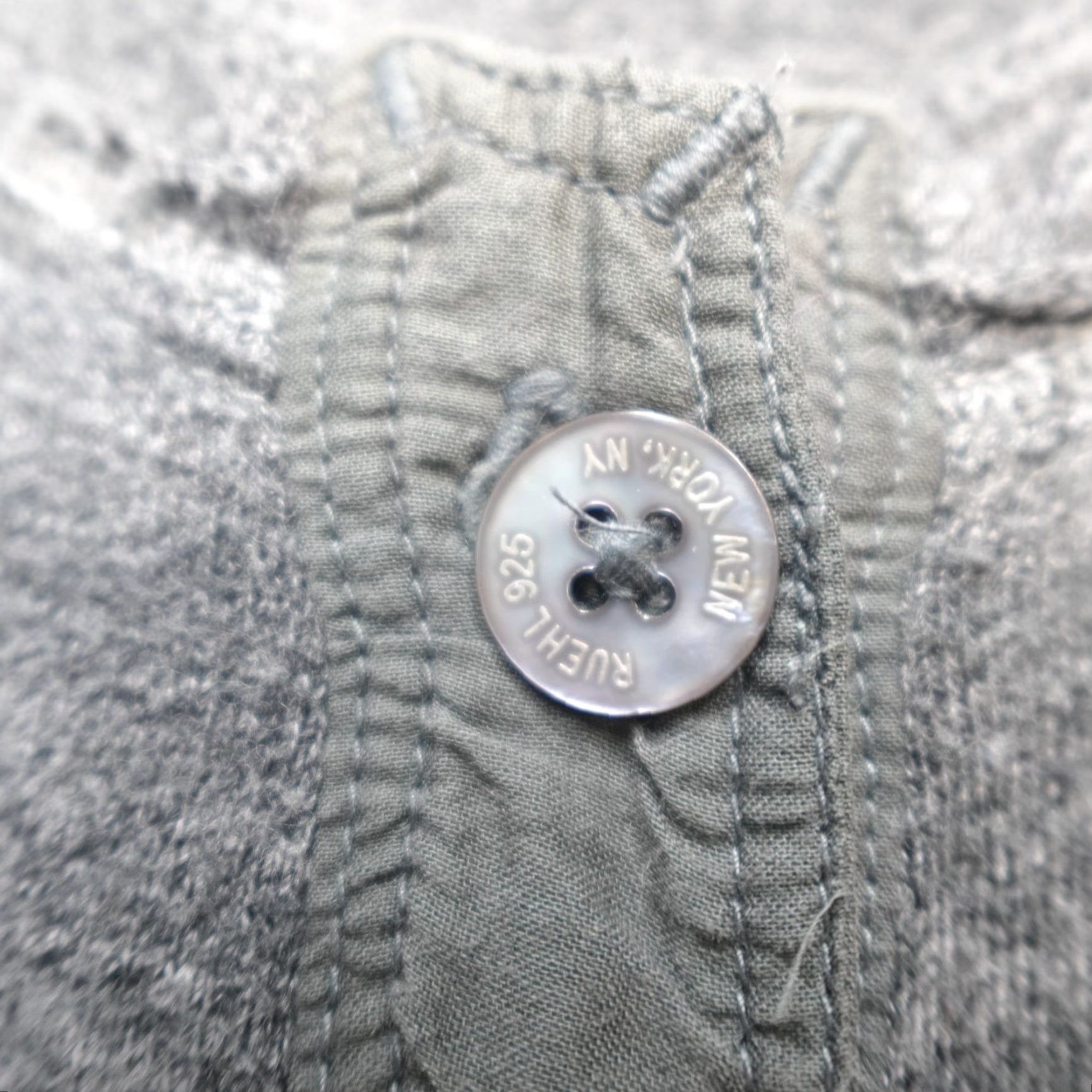 Abercrombie & Fitch Ruehl 925 Abercrombie & Fitch Women's Shirt Blouse M Gray 3/4 Sleeve Boat Neck Tunic Cotton Blend Vintage No Size M / US 6-8 / IT 42-44 - 3 Thumbnail