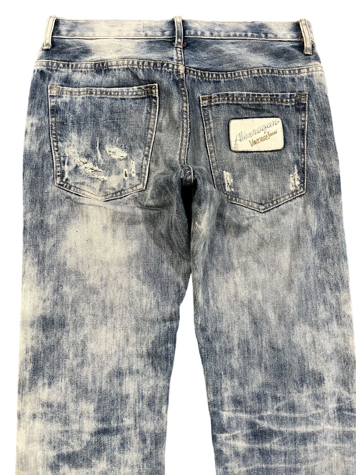 If Six Was Nine × Yasuyuki Ishii Vintage Alex Rogan Acid Wash Ripped Distressed Denim Size US 34 / EU 50 - 7 Thumbnail