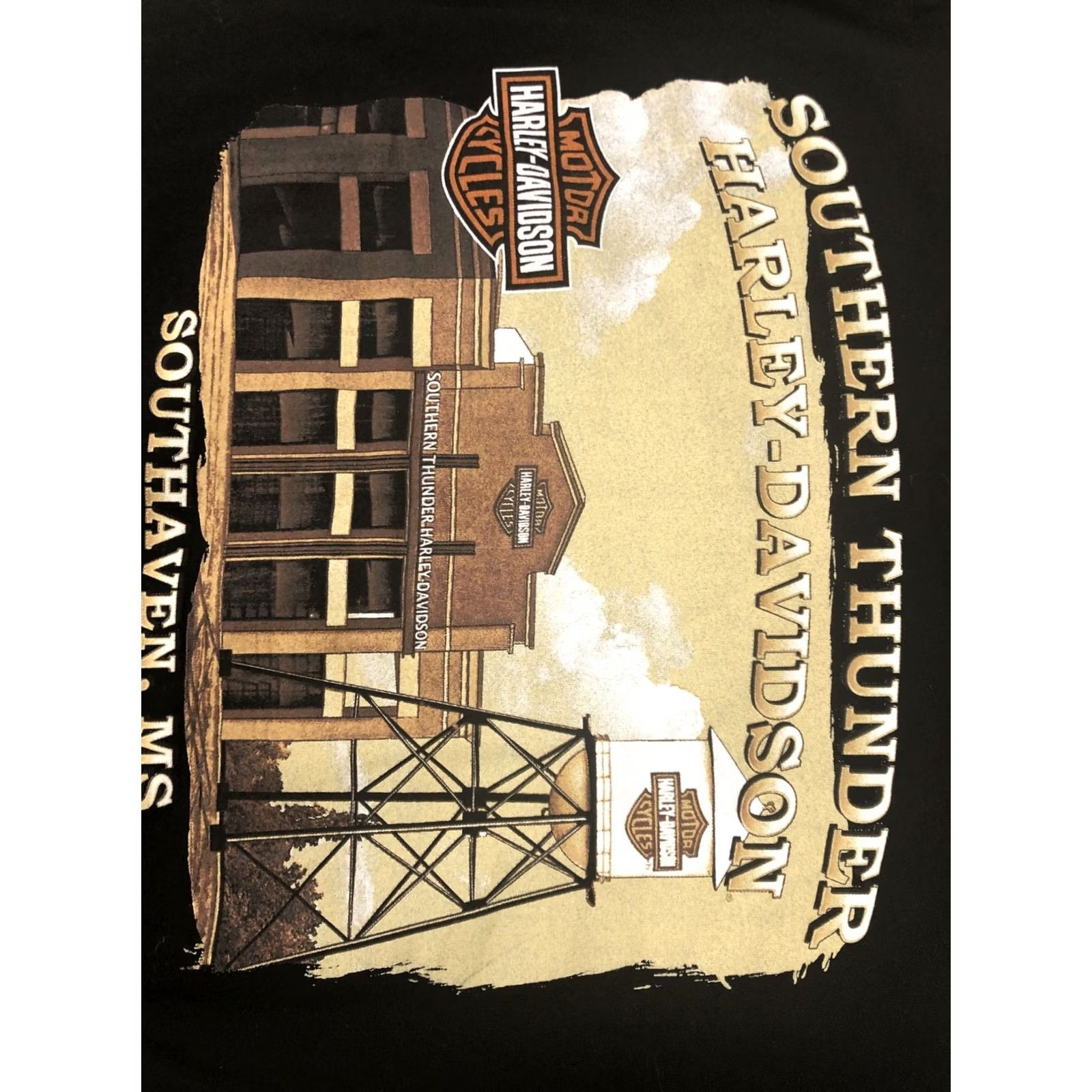 Harley Davidson Harley-Davidson T-Shirt Men M Black Solid Crew Neck Short Sleeve Graphic Print Bicycle Motorcycle Theme Southaven, MS World Size US M / EU 48-50 / 2 - 4 Thumbnail