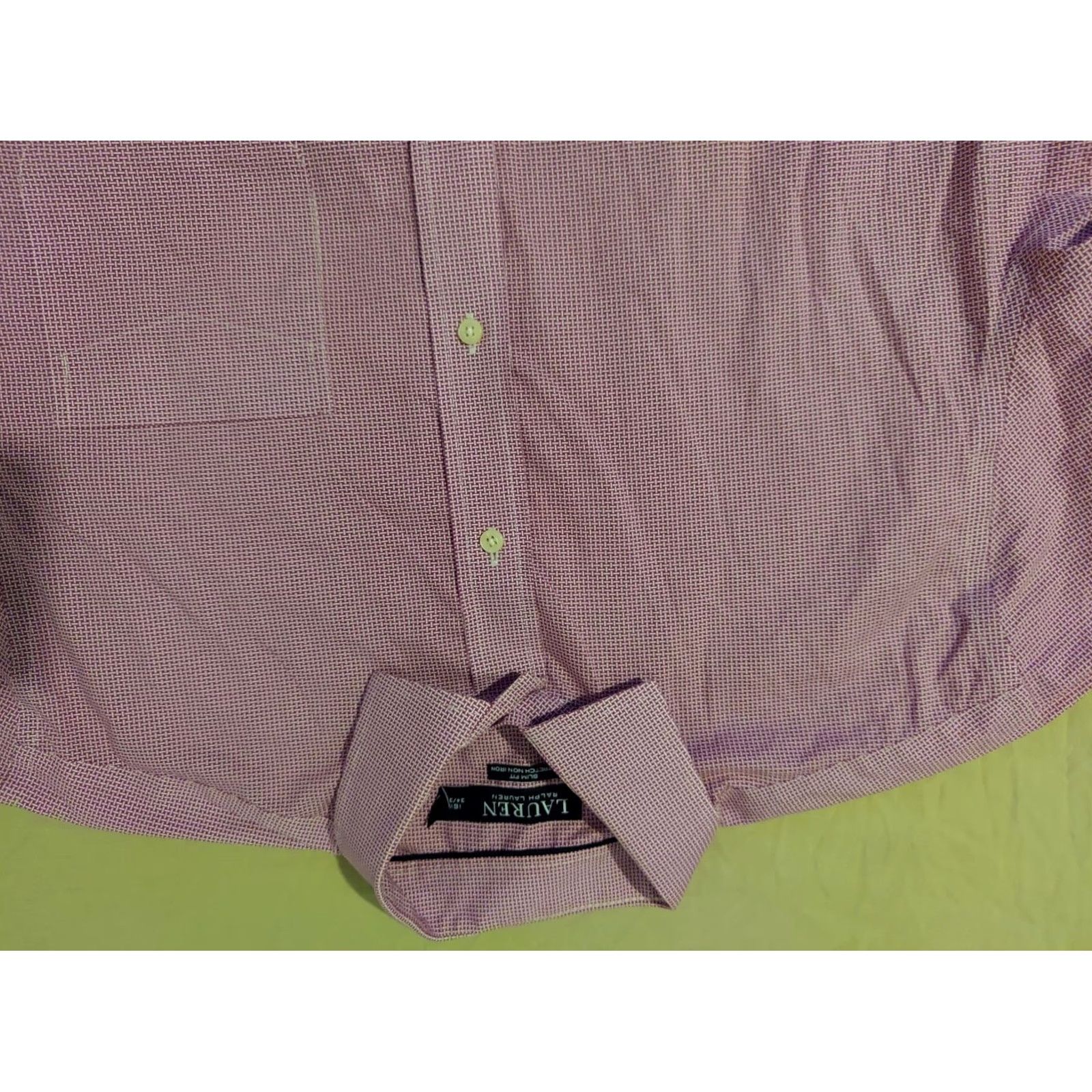 Polo Ralph Lauren Polo Ralph Lauren Dress Shirt Purple 16.5 34 35 Button Cotton Mens Long Sleeve Vintage: No 100% Cotton Classic Regular Collar Size 46R - 2 Thumbnail