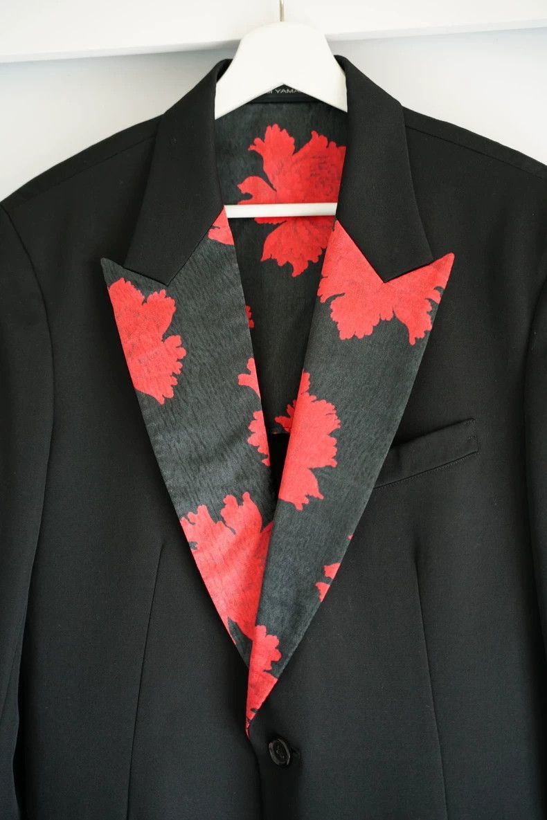 Yohji Yamamoto Yohji Yamamoto Yohji Yamamoto Floral Wool Blazer Size US M / EU 48-50 / 2 - 4 Thumbnail