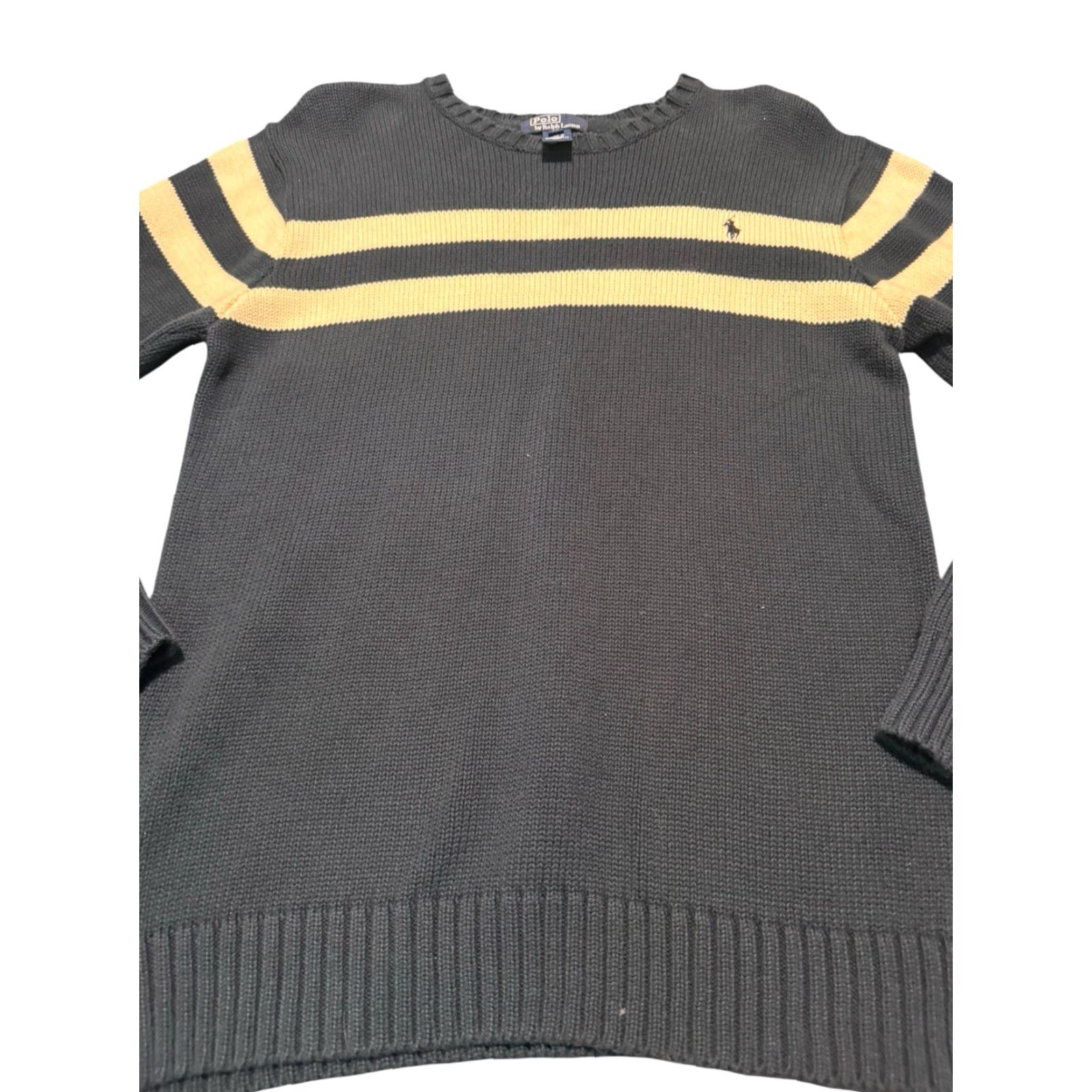 Polo Ralph Lauren VINTAGE Polo Ralph Lauren Striped Knit Sweater Blue/White XL Made In Japan Pullover Crew Neck Unisex Adults Long Sleeve Size XL / US 12-14 / IT 48-50 - 5 Thumbnail