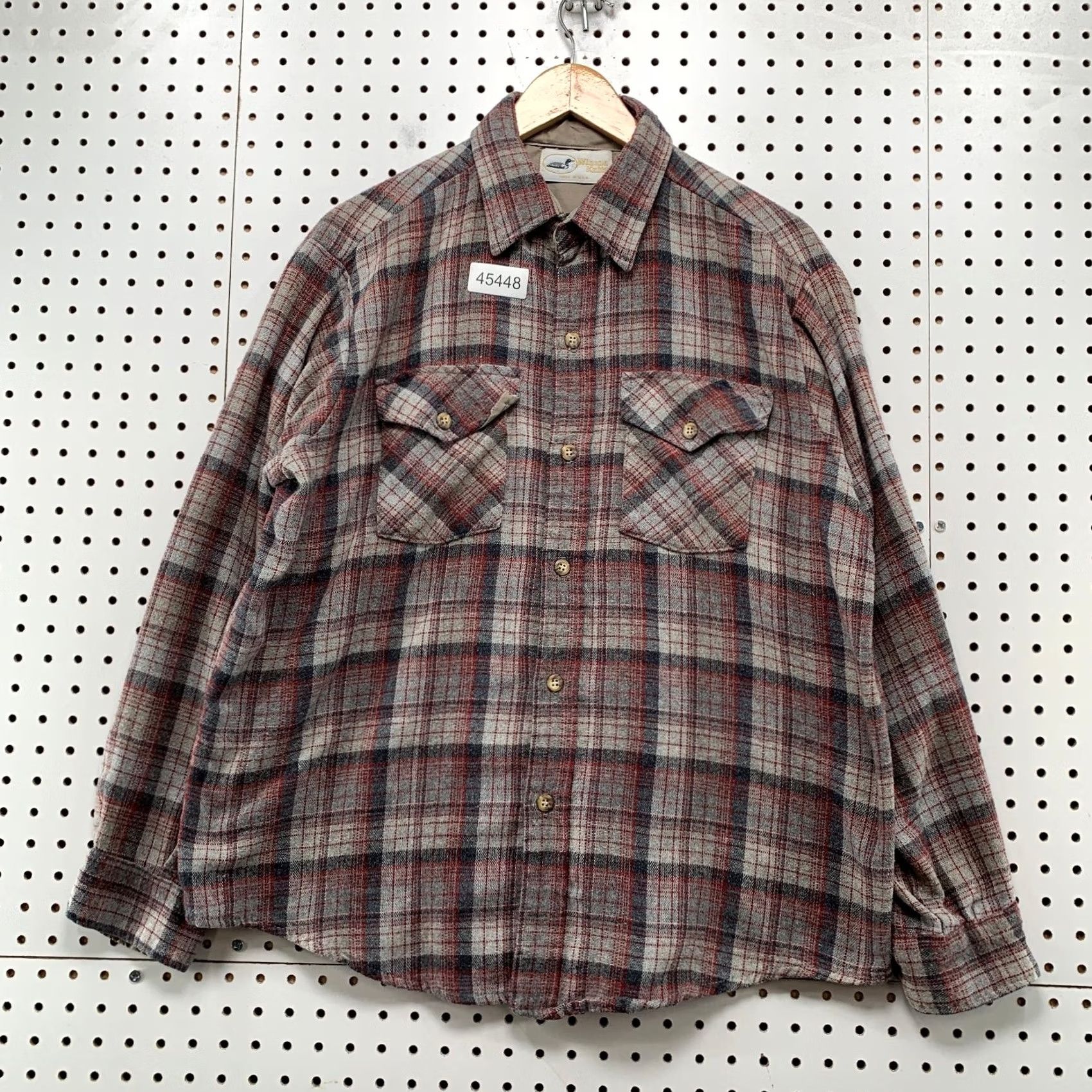 Vintage VINTAGE Winona Knits Shirt Mens Large Red Gray Plaid Button Flannel Outdoors USA Size US L / EU 52-54 / 3 - 2 Thumbnail