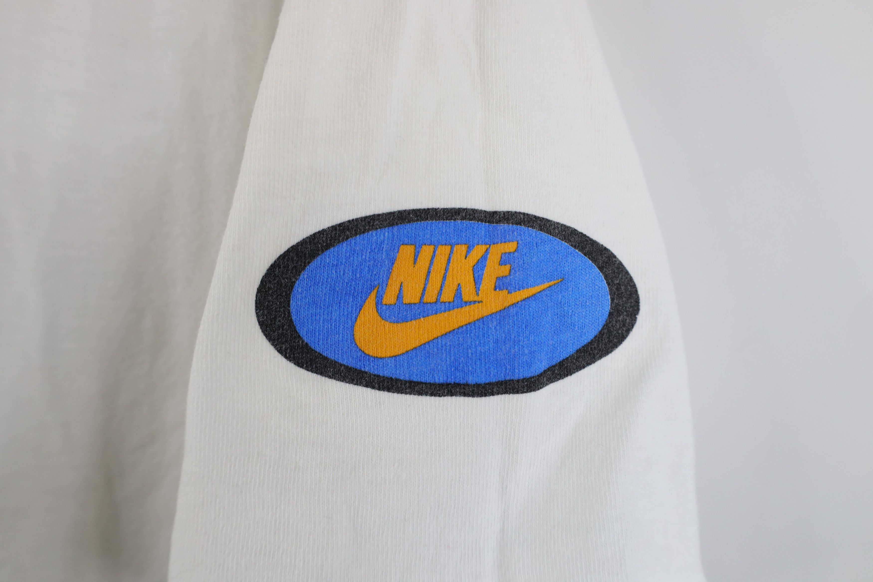 Nike Vintage 90s Nike Abstract Spell Out T-Shirt White USA Size US XL / EU 56 / 4 - 4 Thumbnail