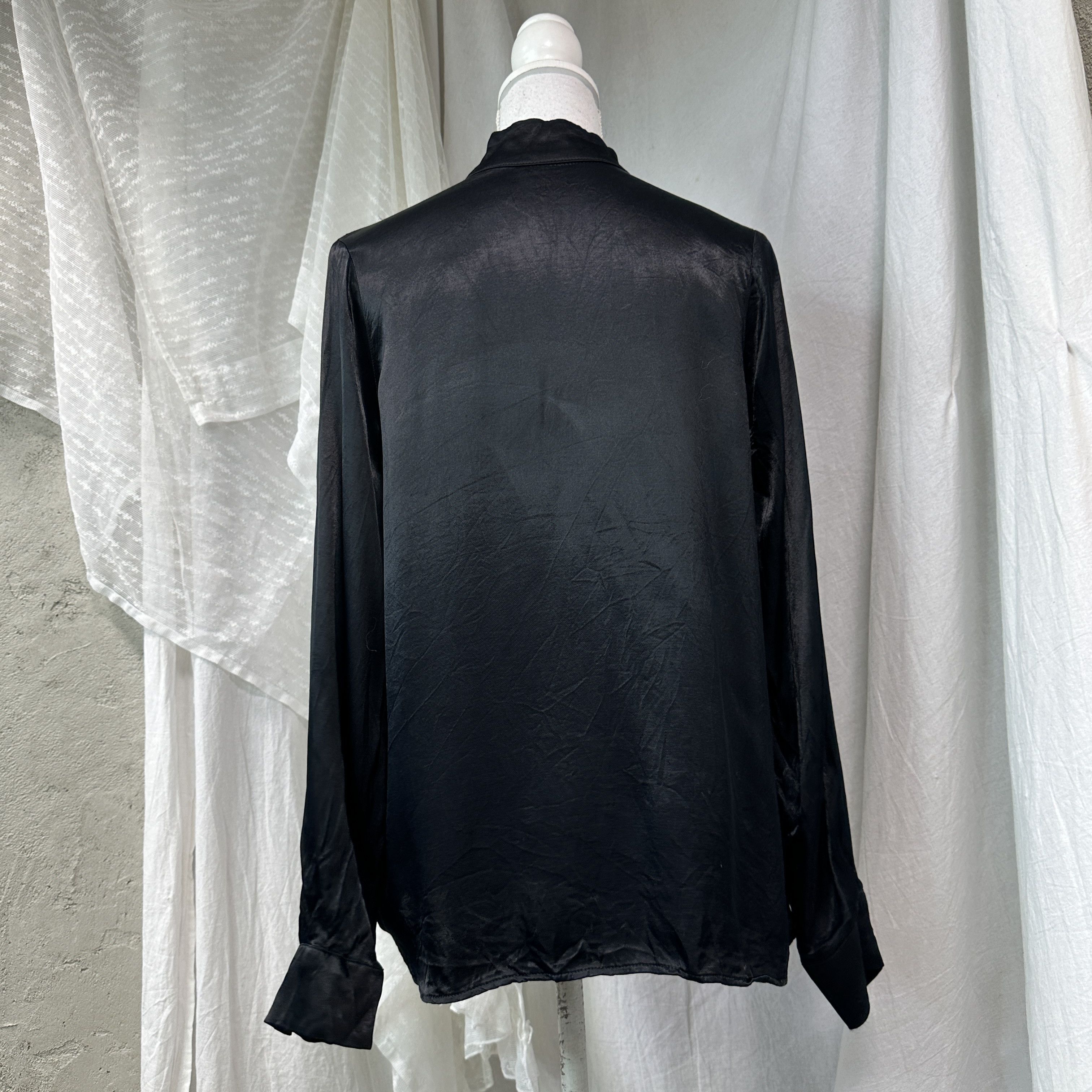 Vintage Vintage Avant Garde Satin Neck Wrap Shirt Y2K Size M / US 6-8 / IT 42-44 - 3 Thumbnail