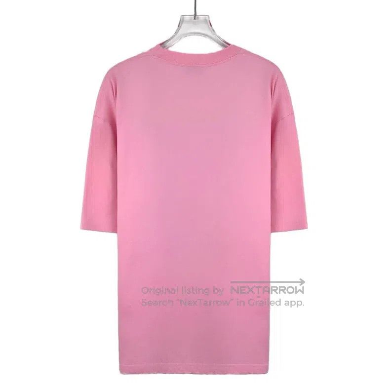 Balenciaga Balenciaga Pink Logo Letter Printed Cotton Crew Neck Short Size US XS / EU 42 / 0 - 2 Thumbnail